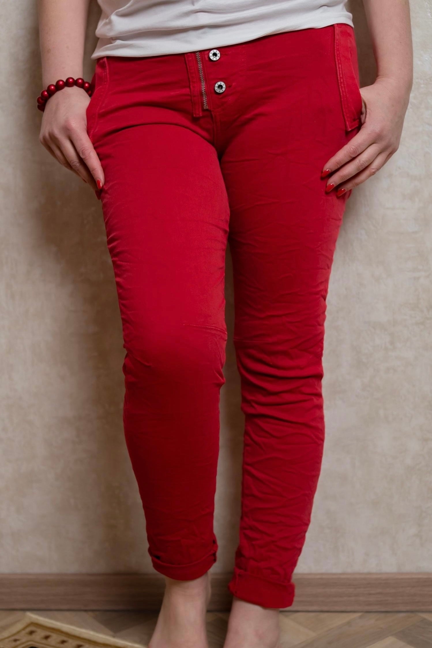 Stretchjeans Pamplona in Rot