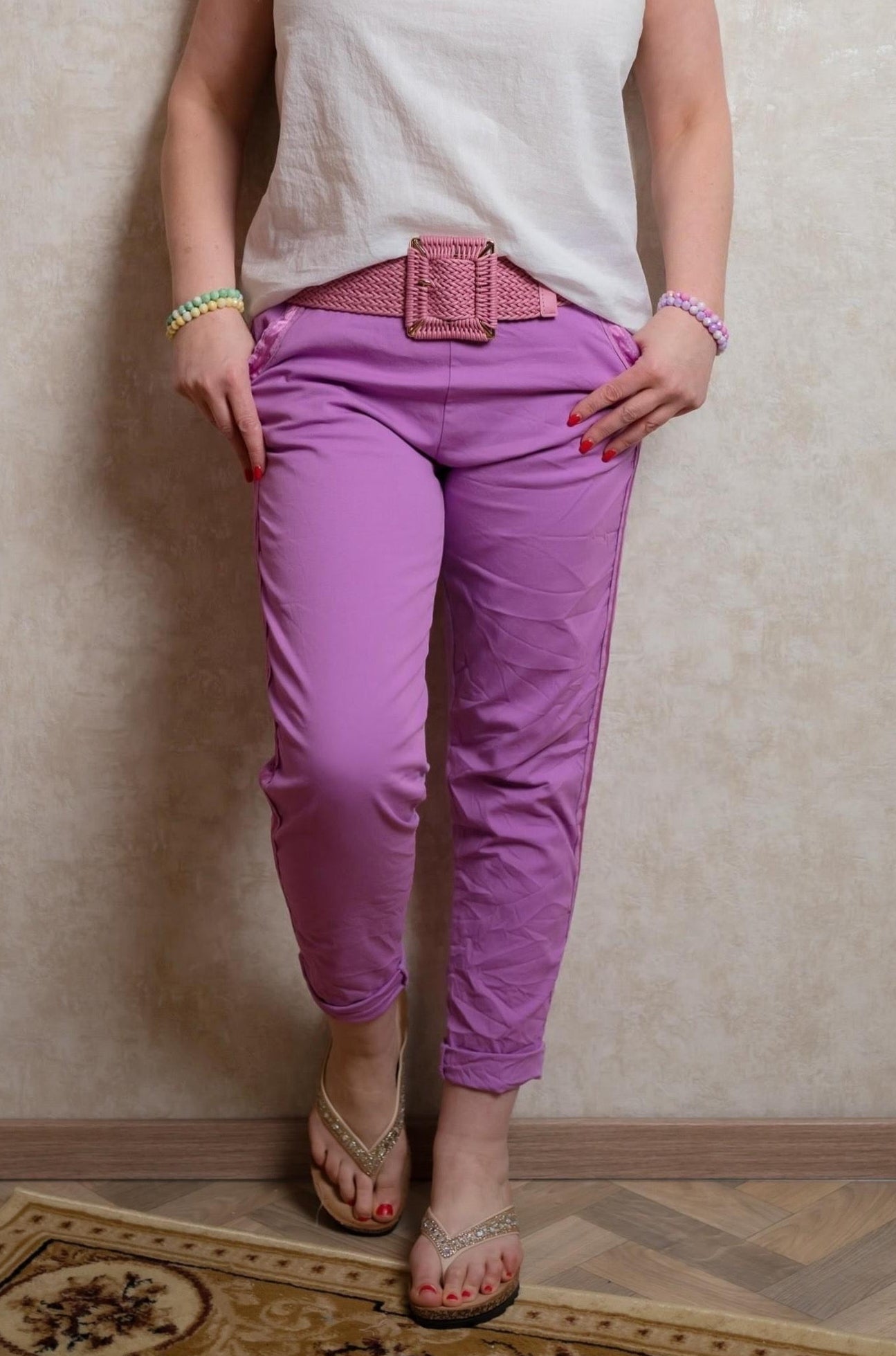 Stretchhose Casual Comfort in Flieder