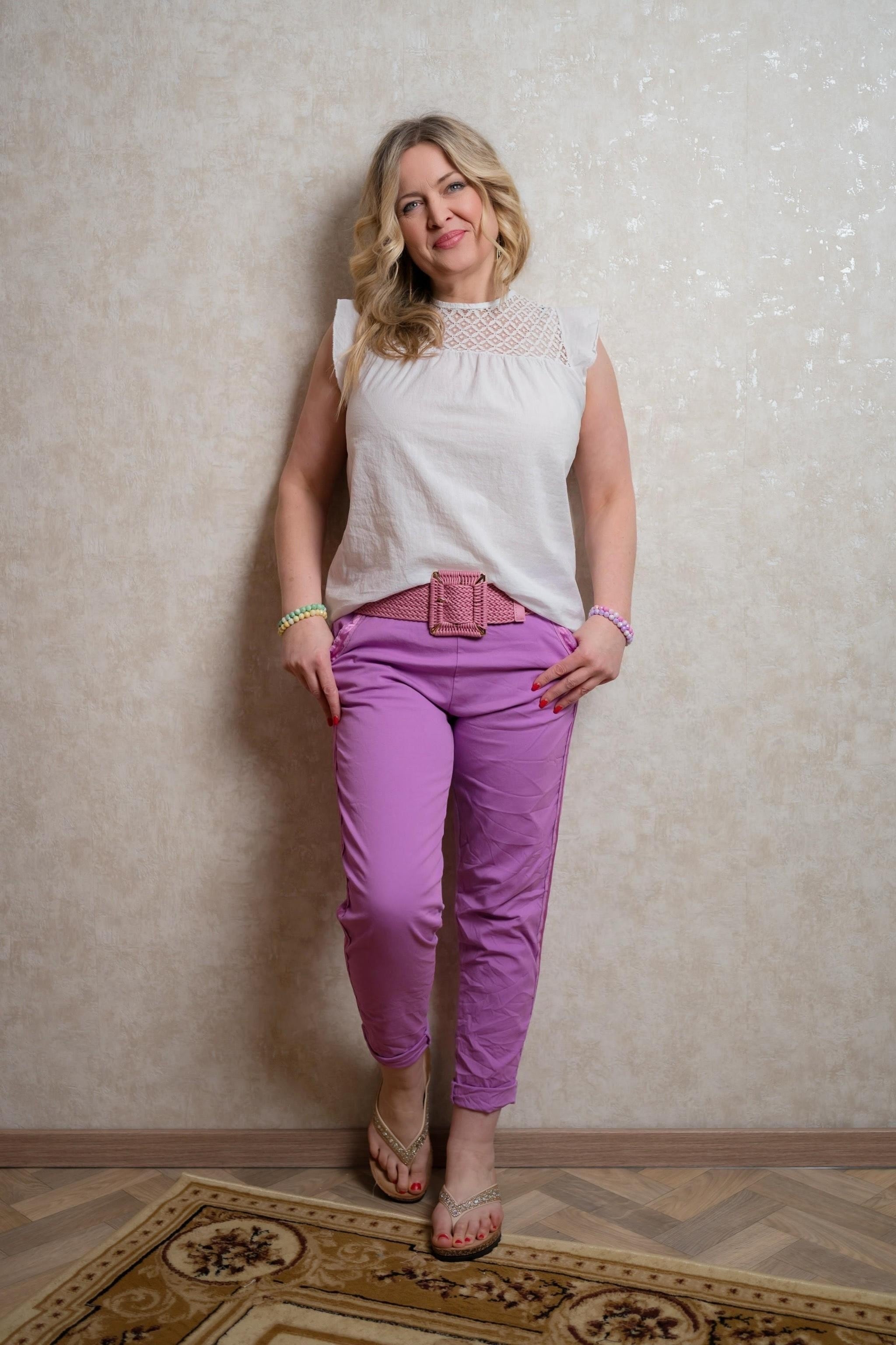 Stretchhose Casual Comfort in Flieder