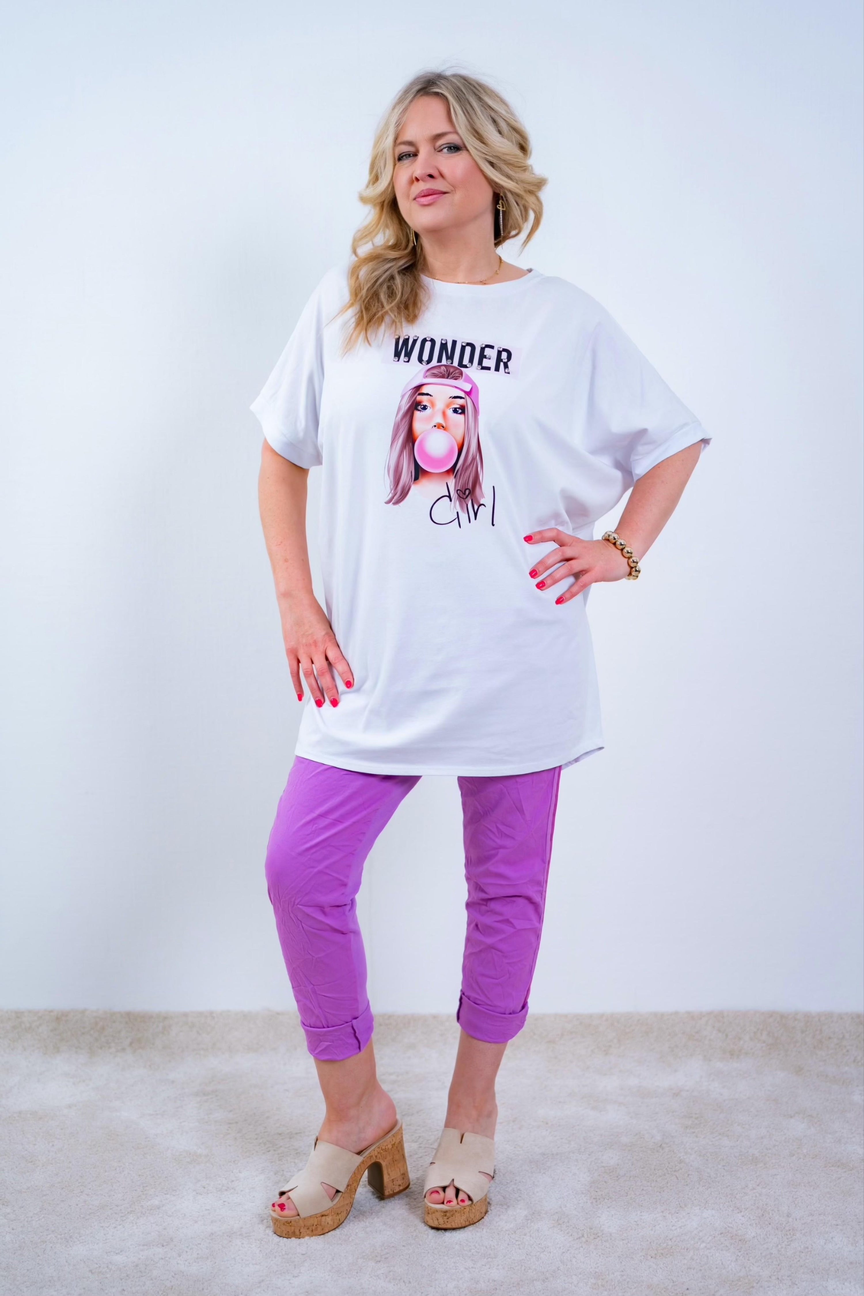 Stretchhose Casual Comfort in Flieder