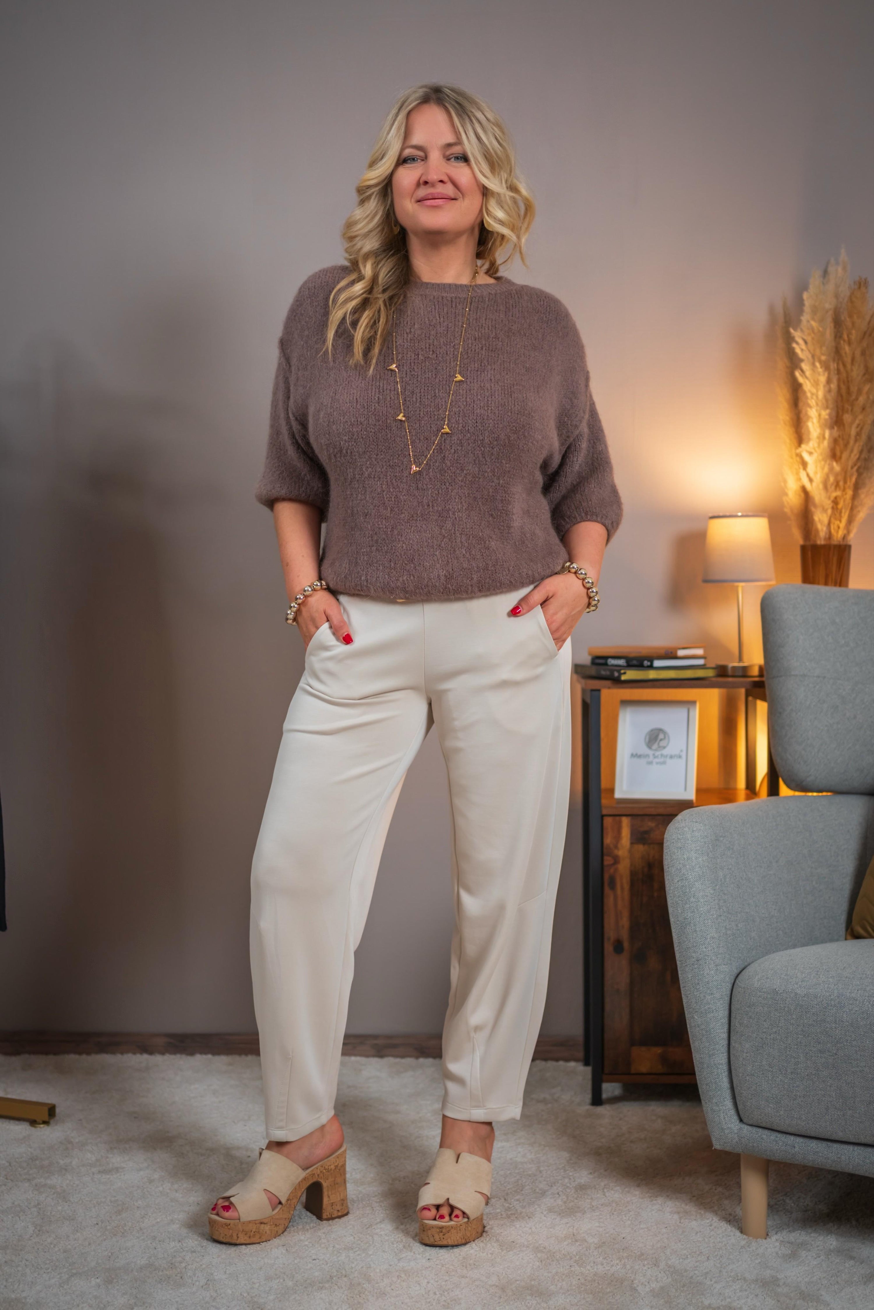 Wollpullover, halbarm