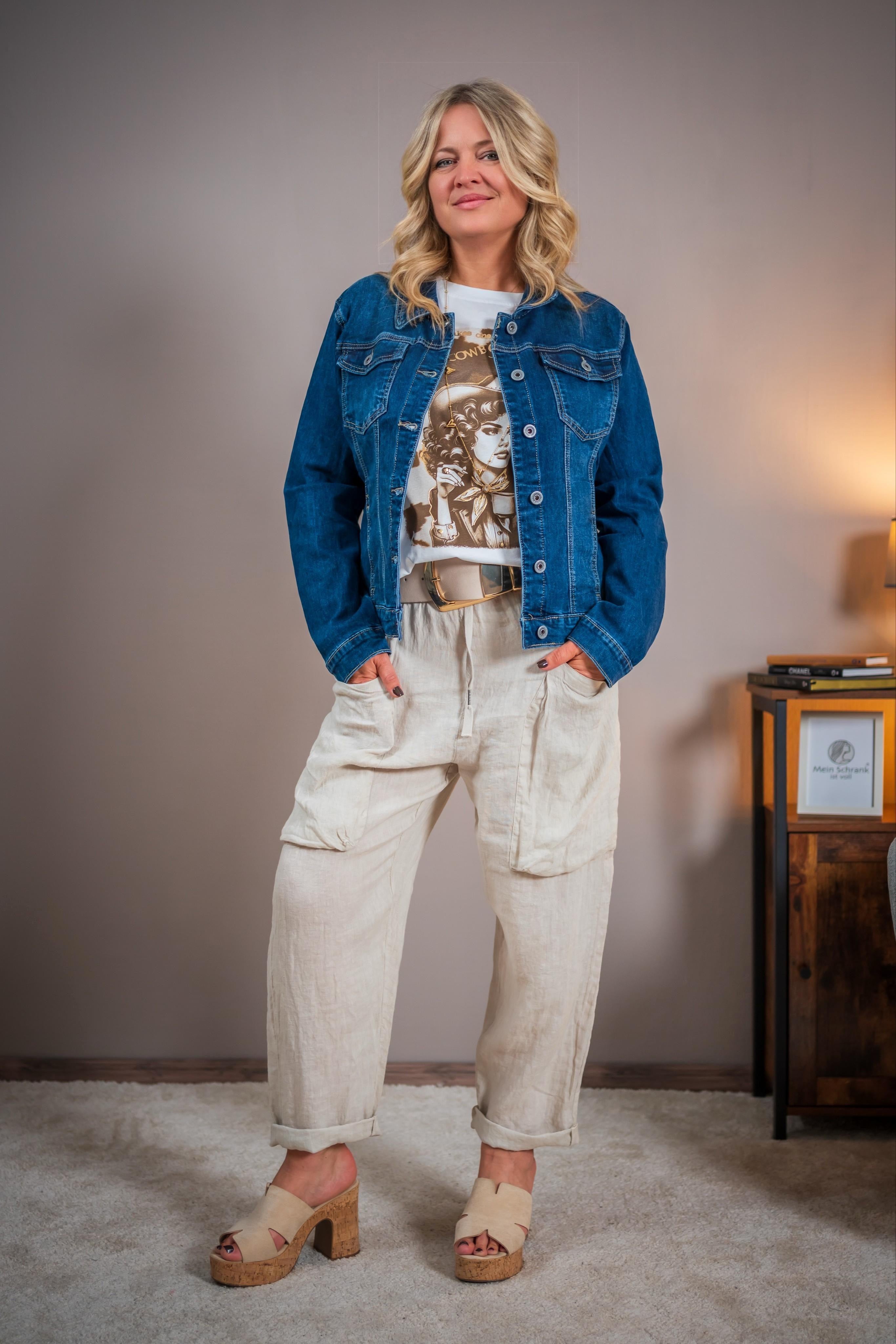 Jeansjacke, dunkelblau