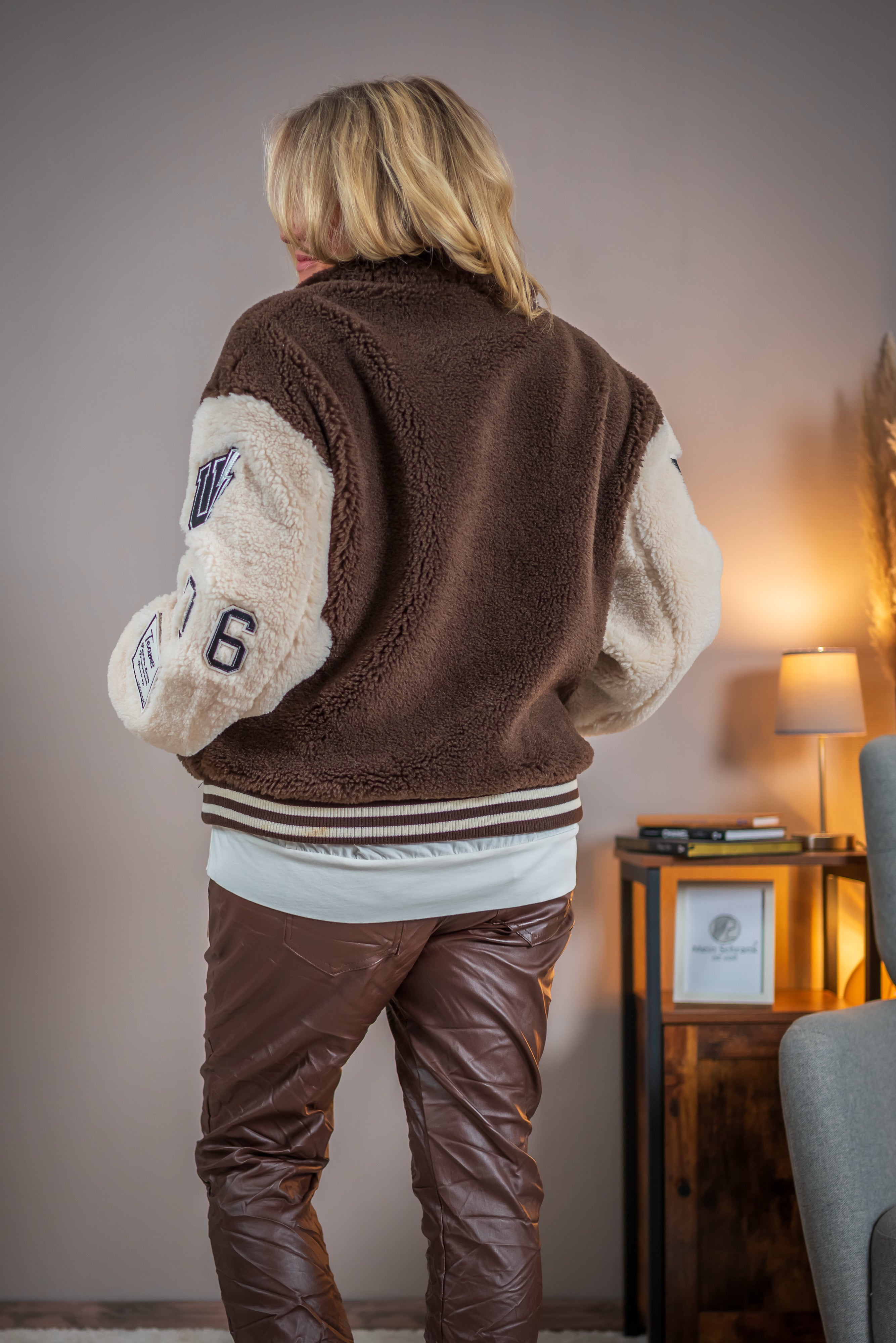 Collegejacke, schokobraun