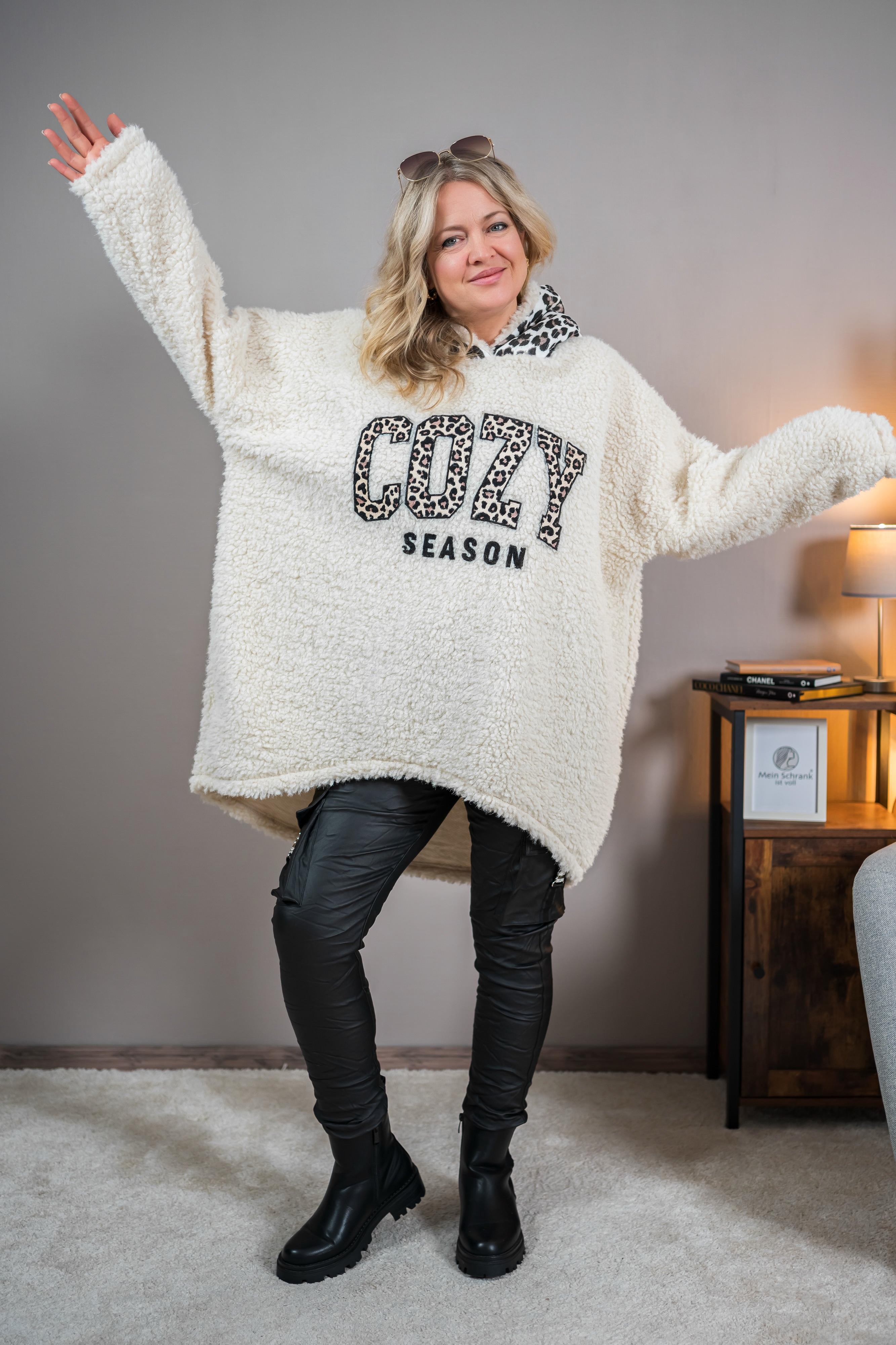 Oversize-Hoodie, ecru