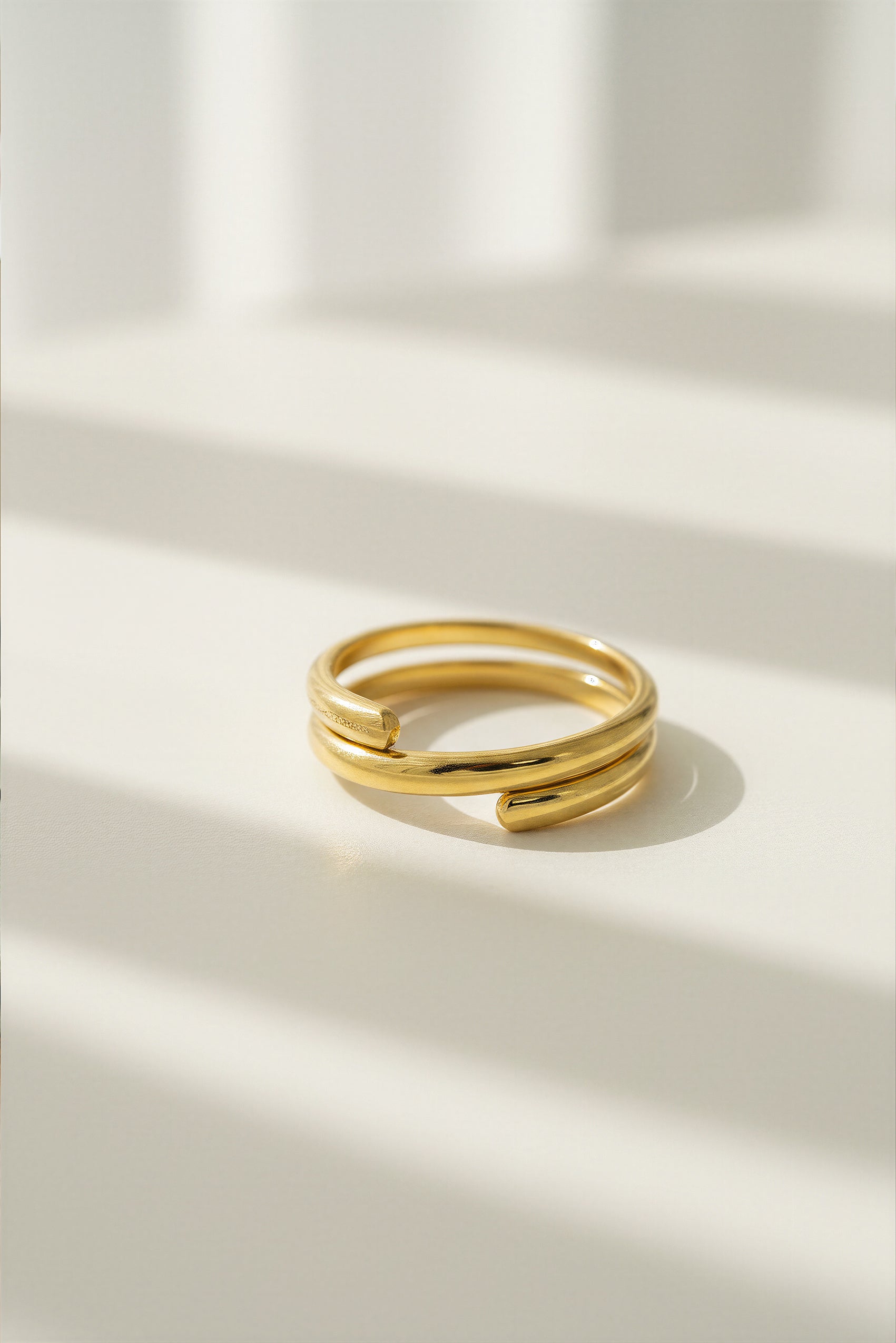 Offener Ring, vergoldet