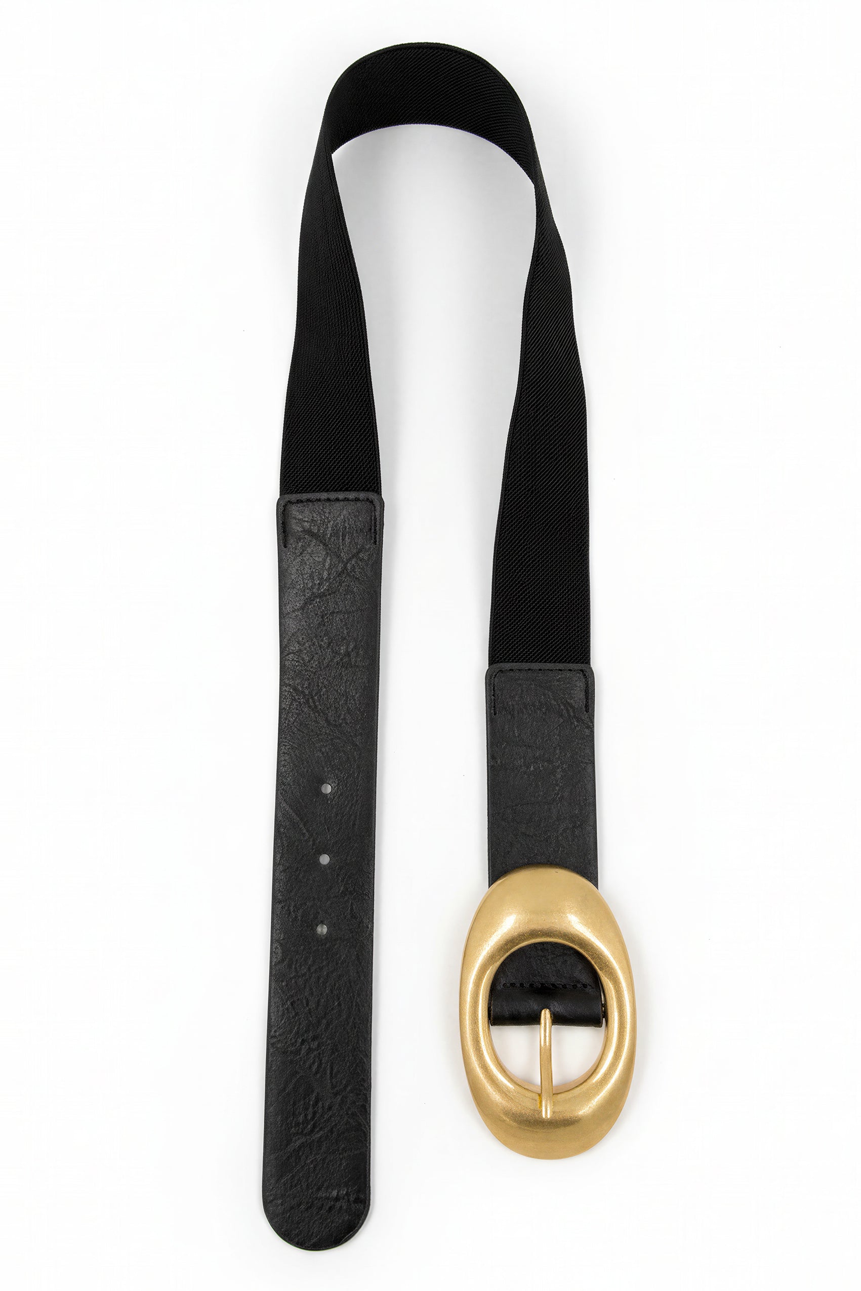 Stretchgürtel mit ovaler goldener Schnalle