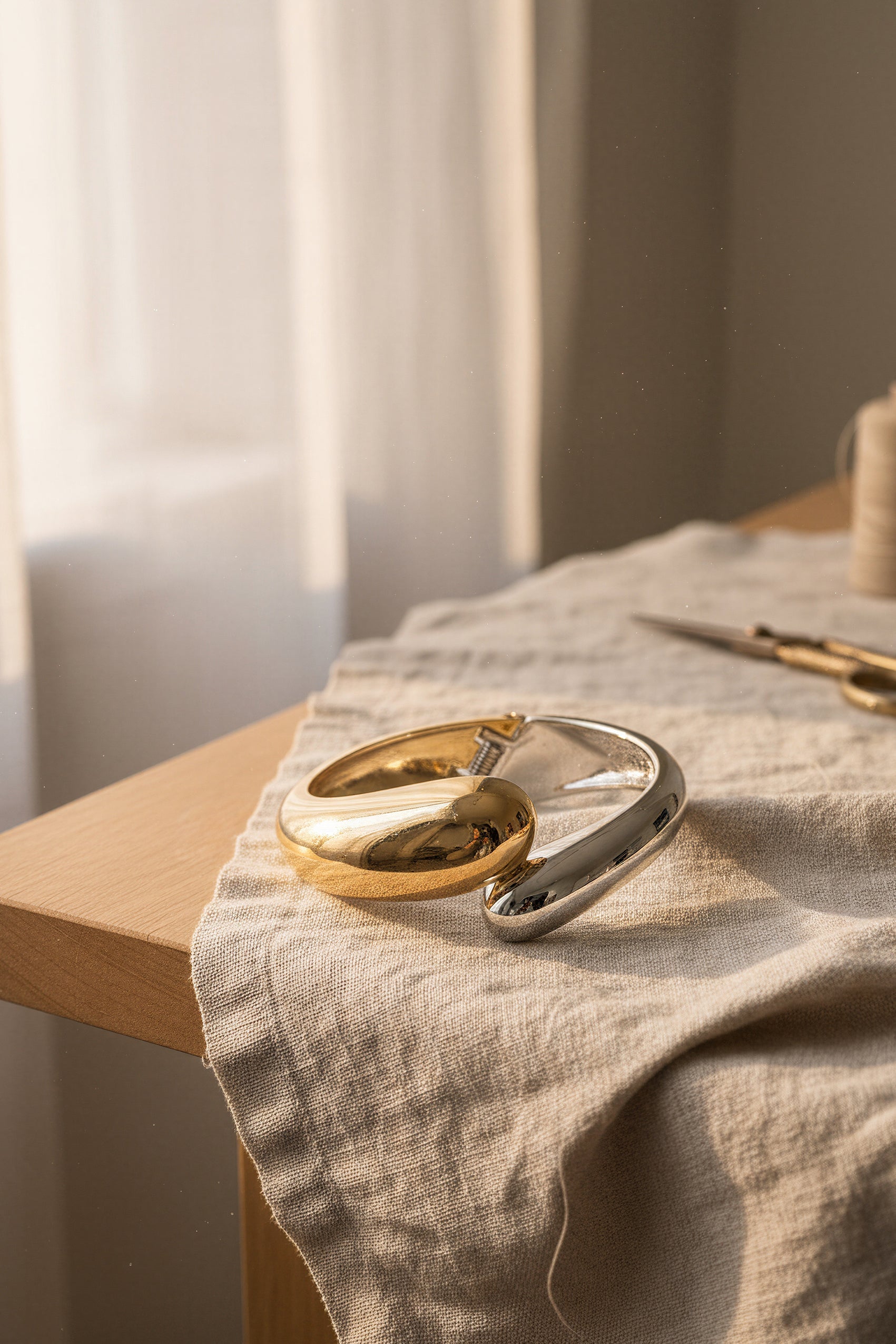 Armreif, gold und silber