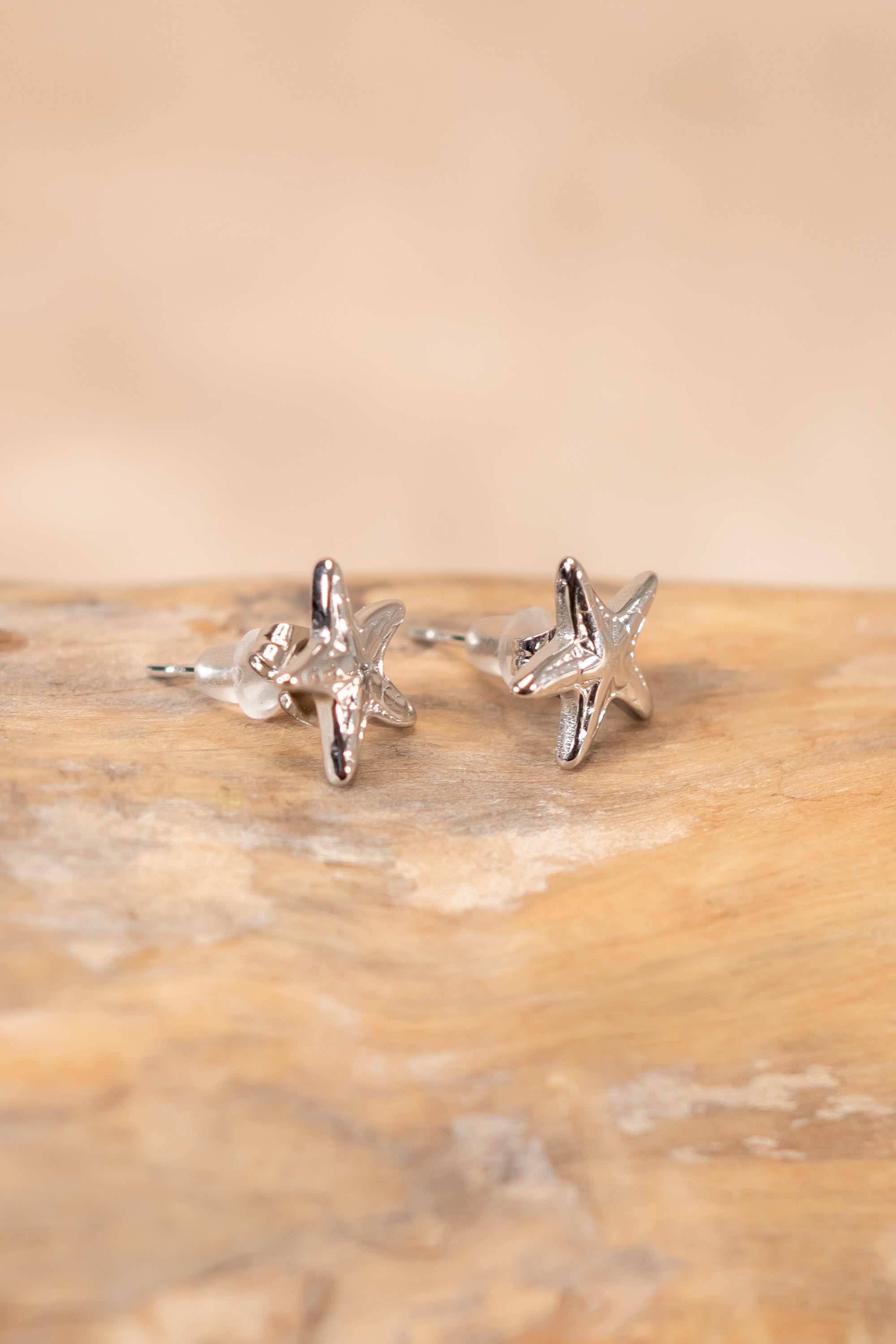 Muschel Ohrstecker, silber