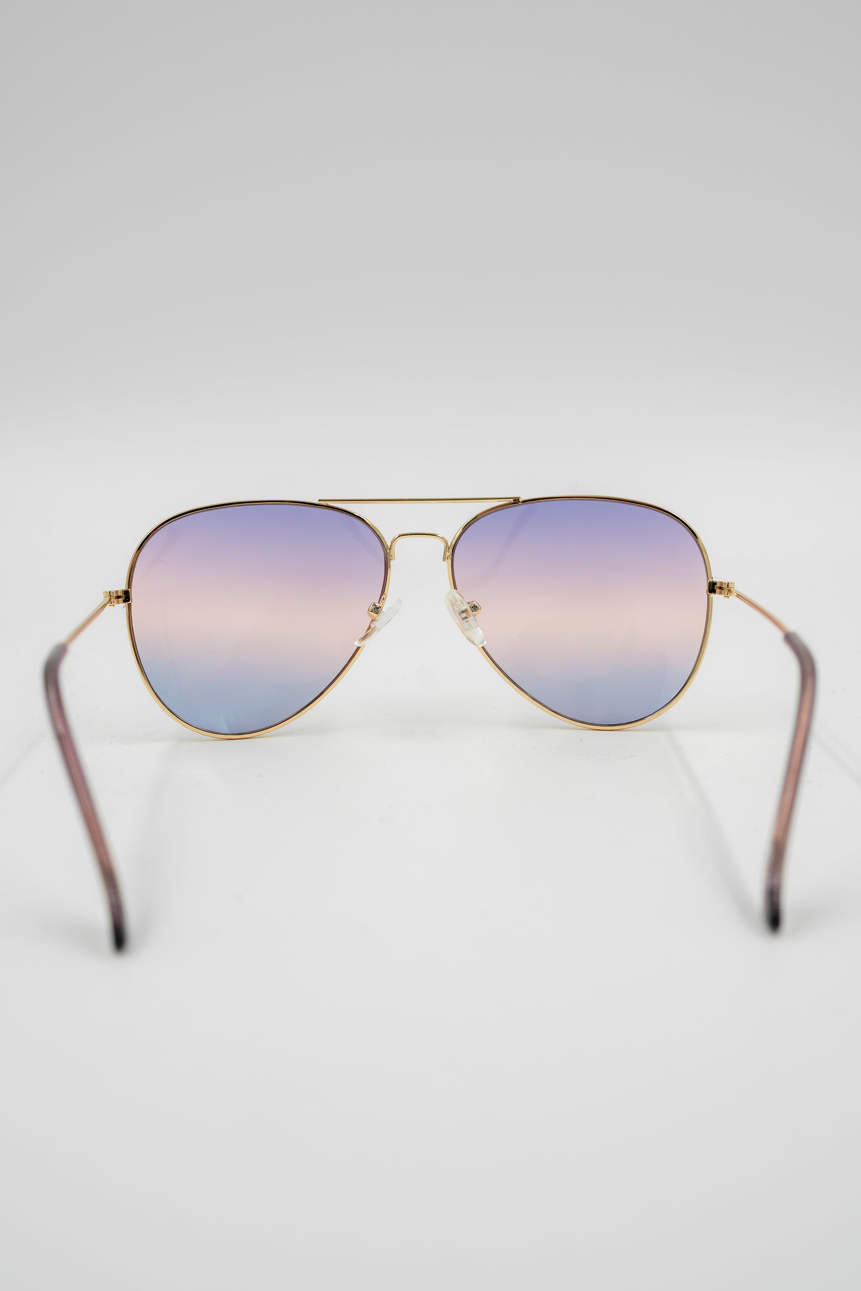 Pilotenbrille Goldie, gold-lila-blau