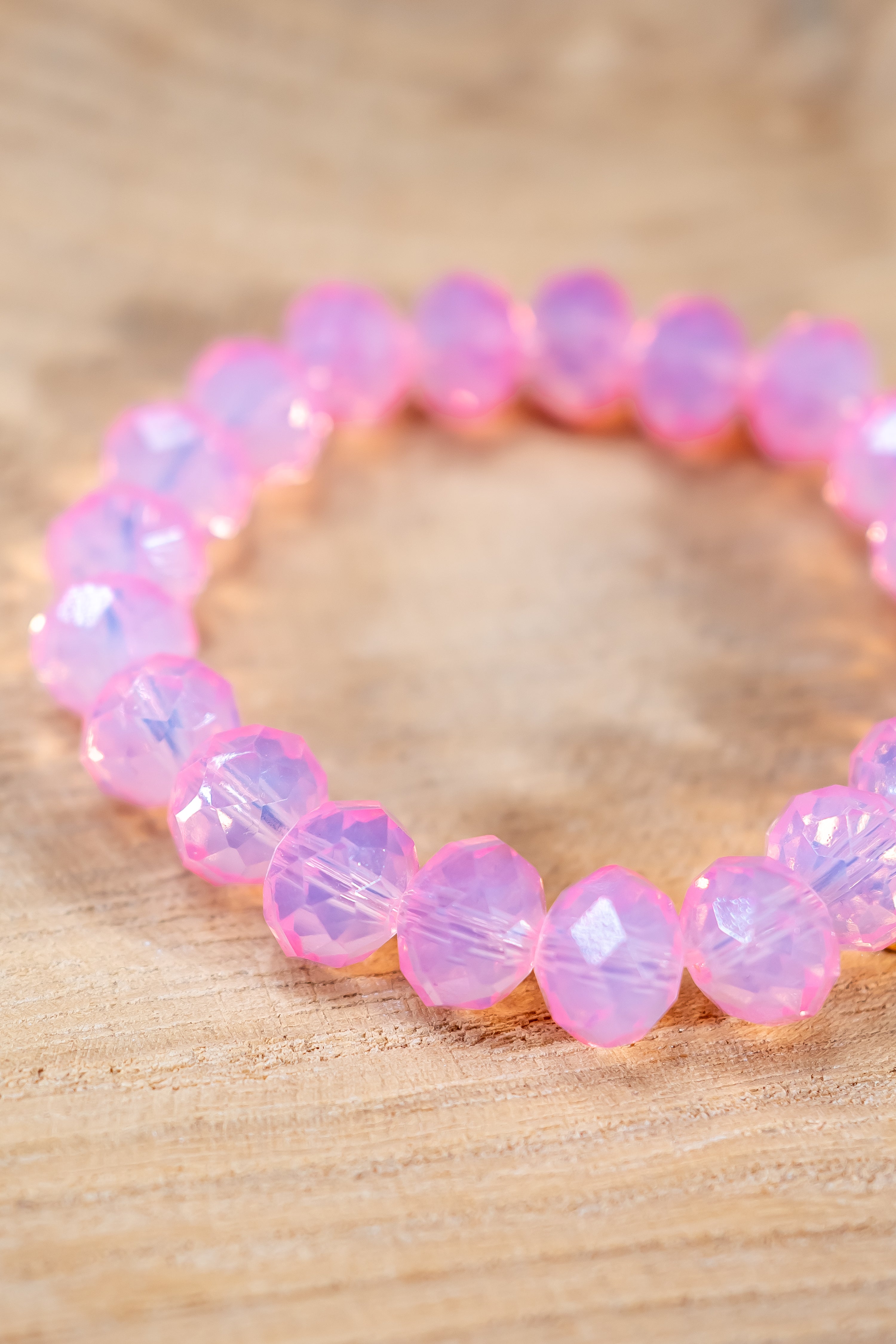 Kristall-Armband, rosa-lila