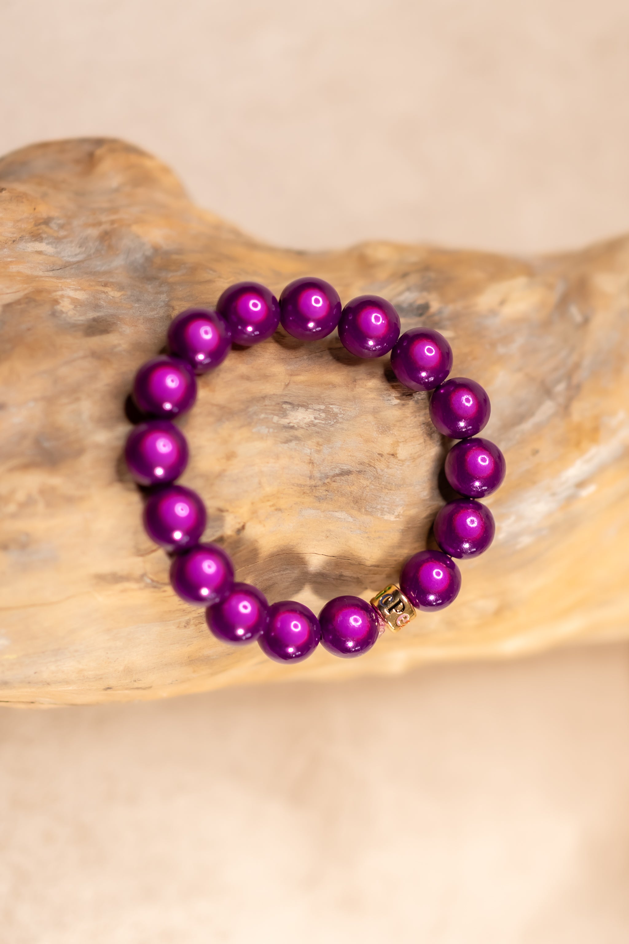 Perlenarmband Purple Elegance