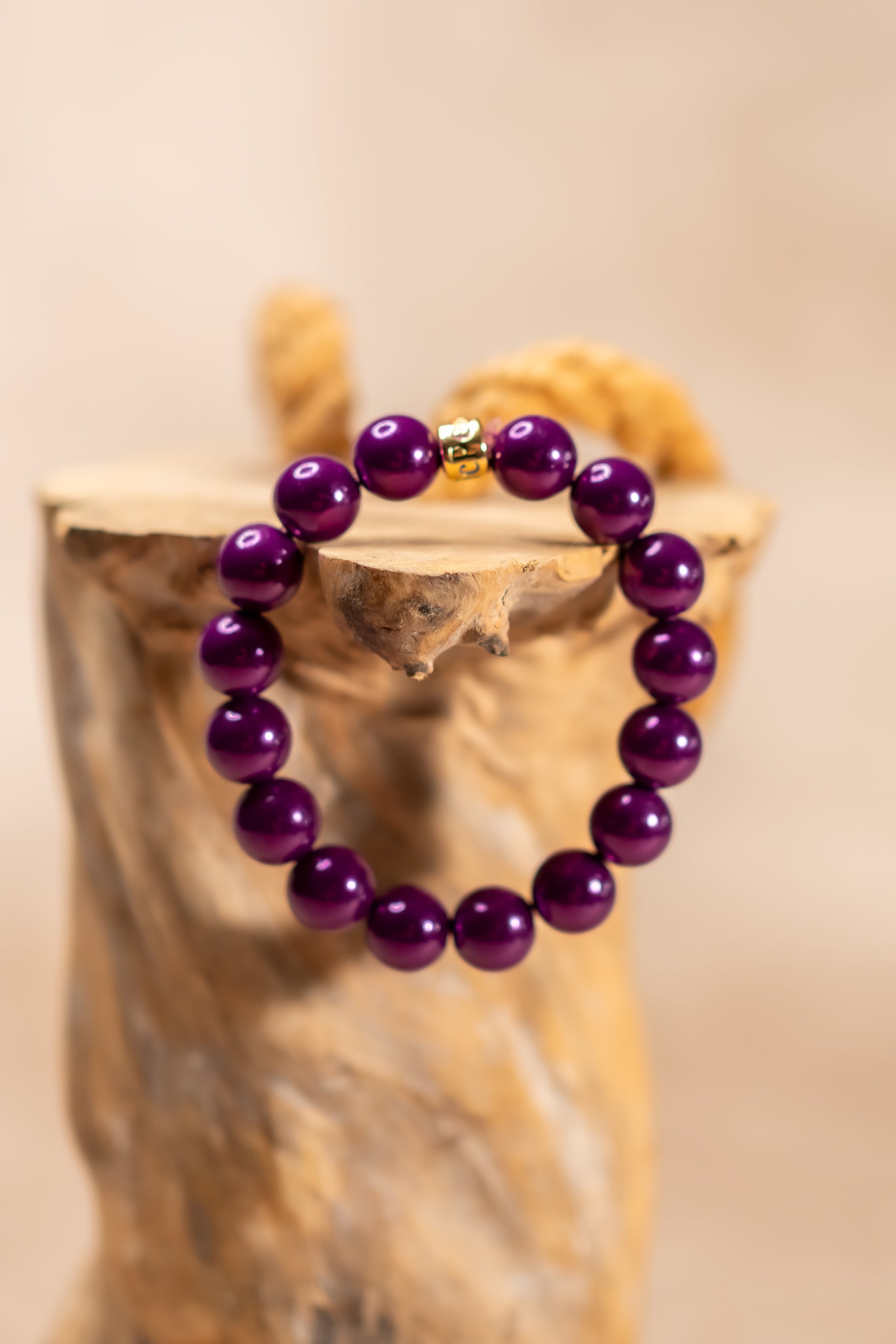 Perlenarmband Purple Elegance