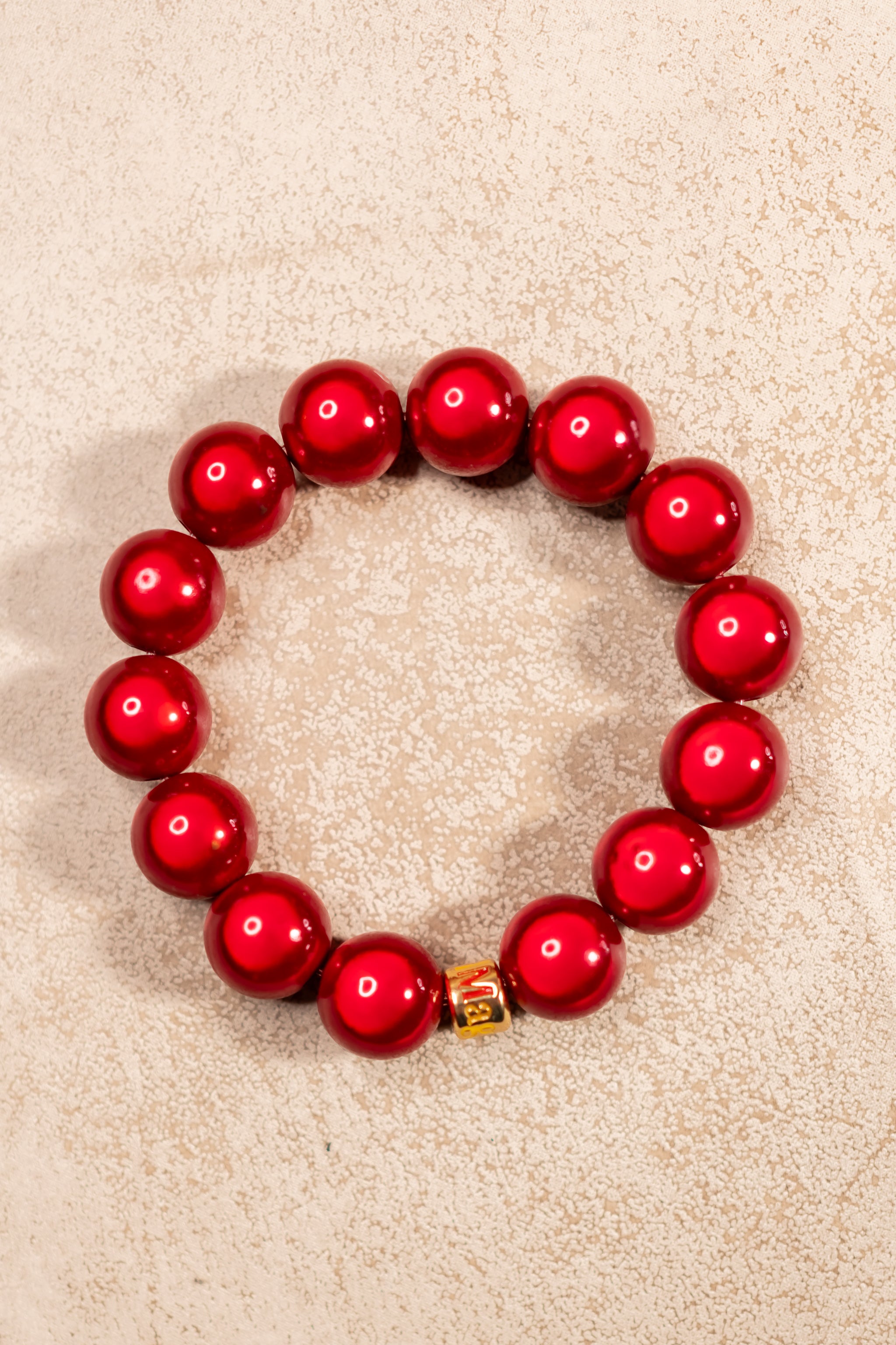 Perlenarmband Rubintraum