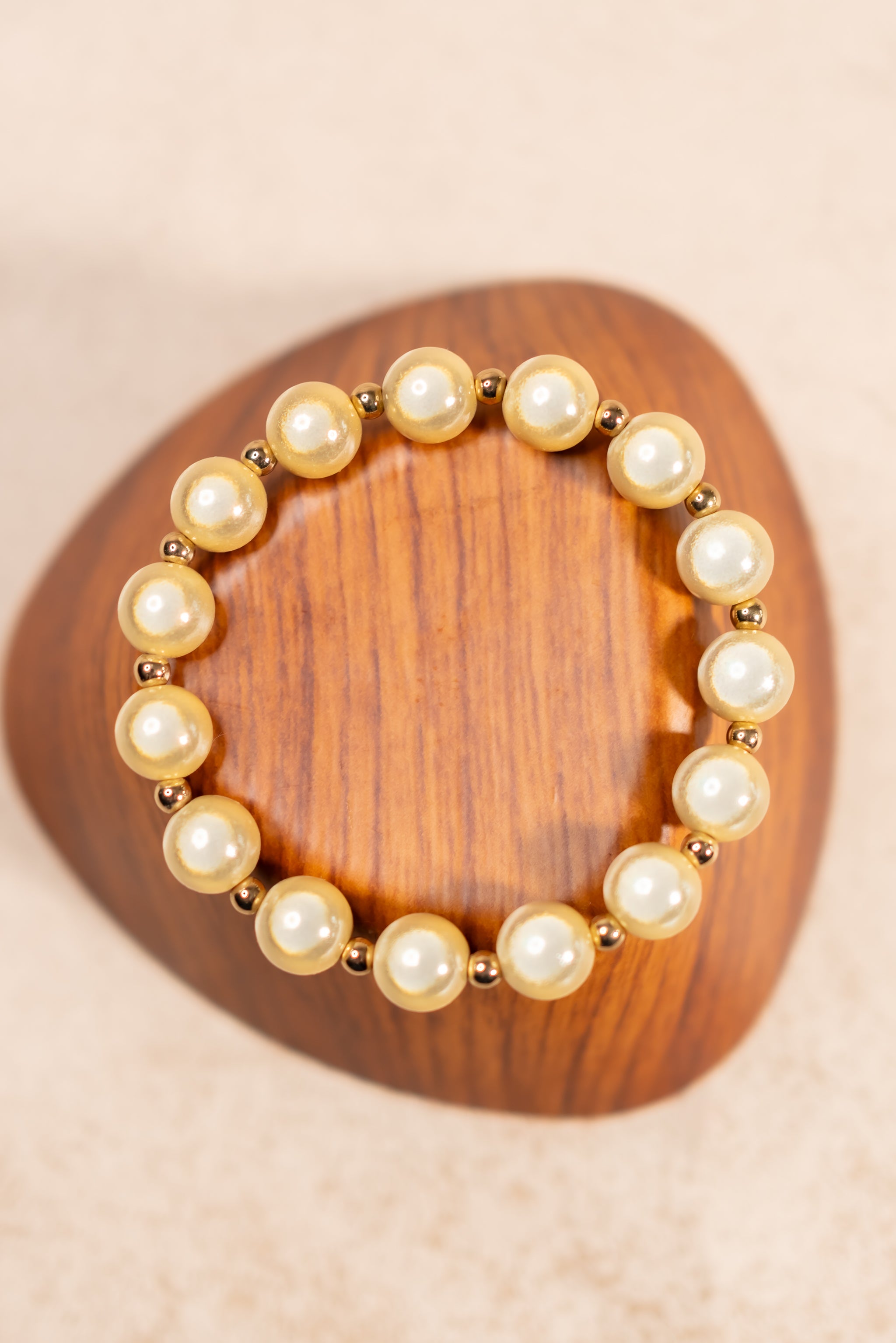 Perlenarmband Golden Elegance