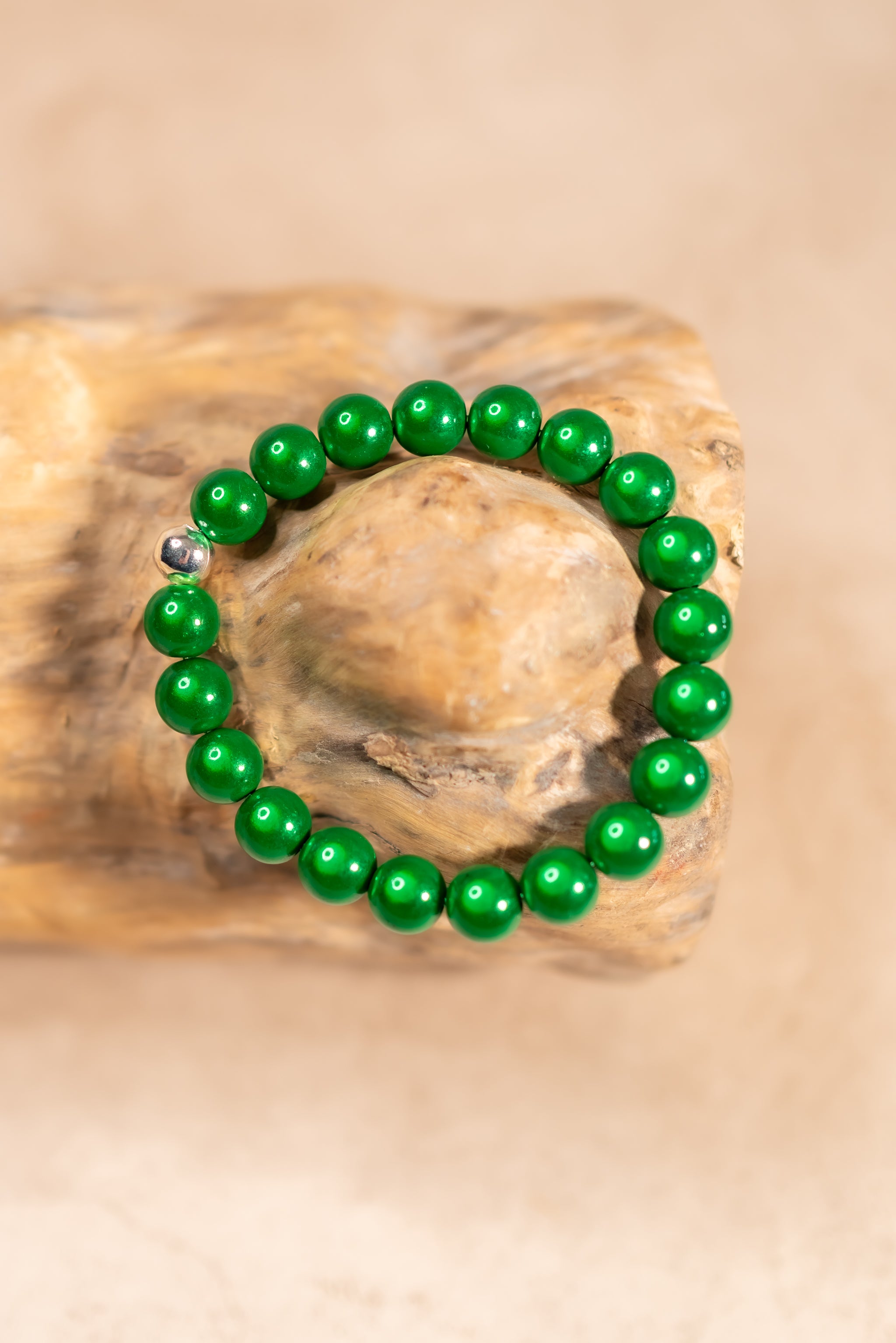 Perlenarmband Emerald Glow