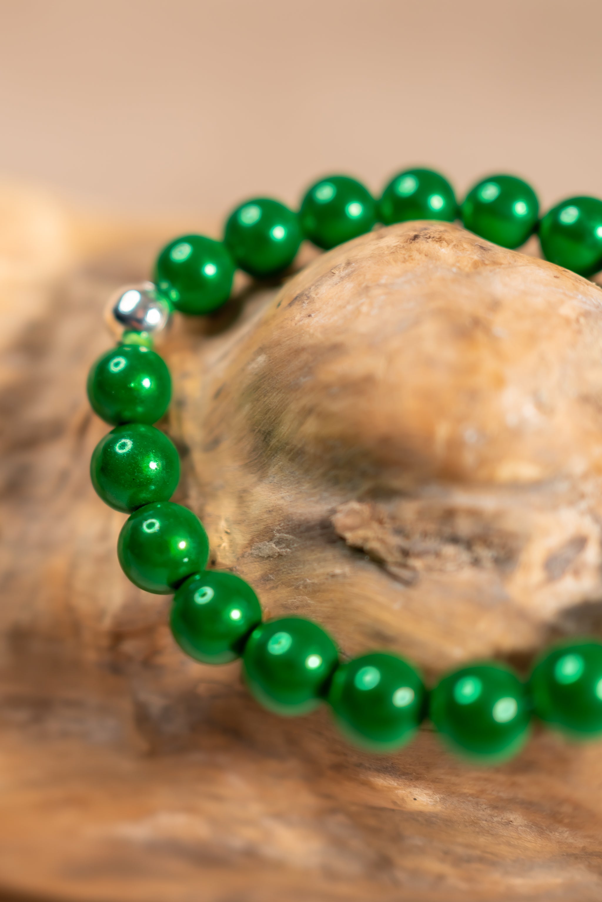 Perlenarmband Emerald Glow