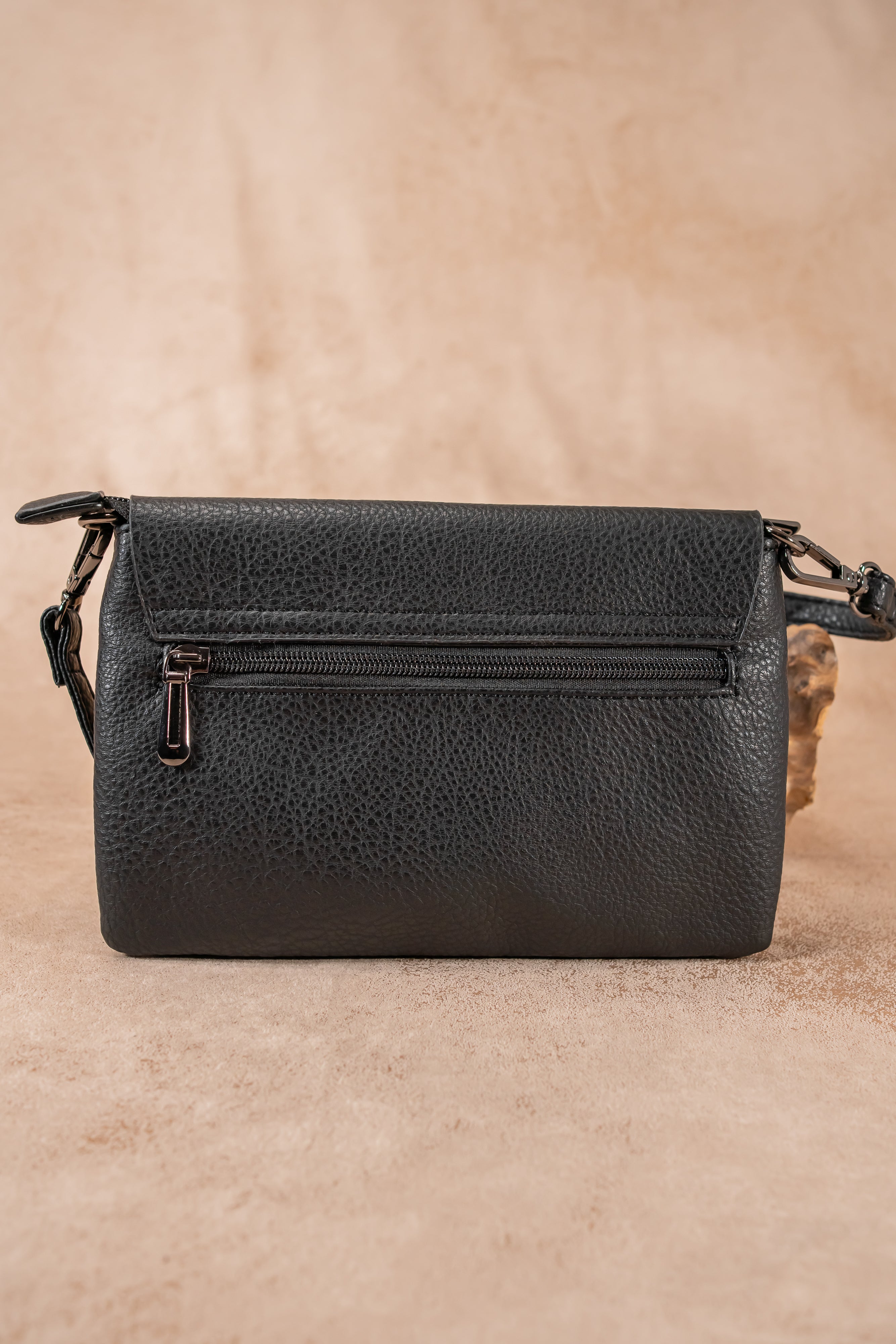 Schmale Umhängetasche, schwarz