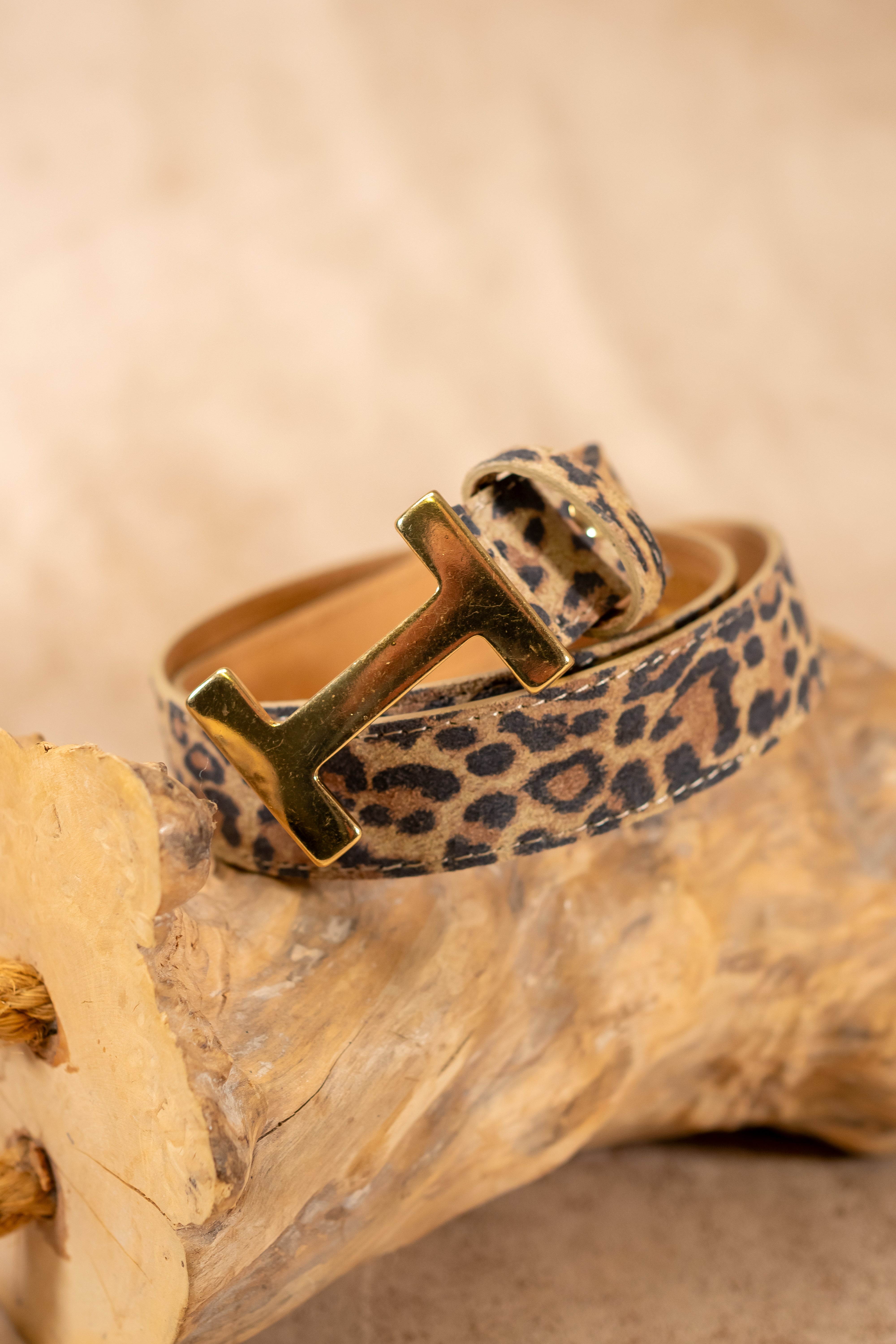 Gürtel mit Leopardenmuster