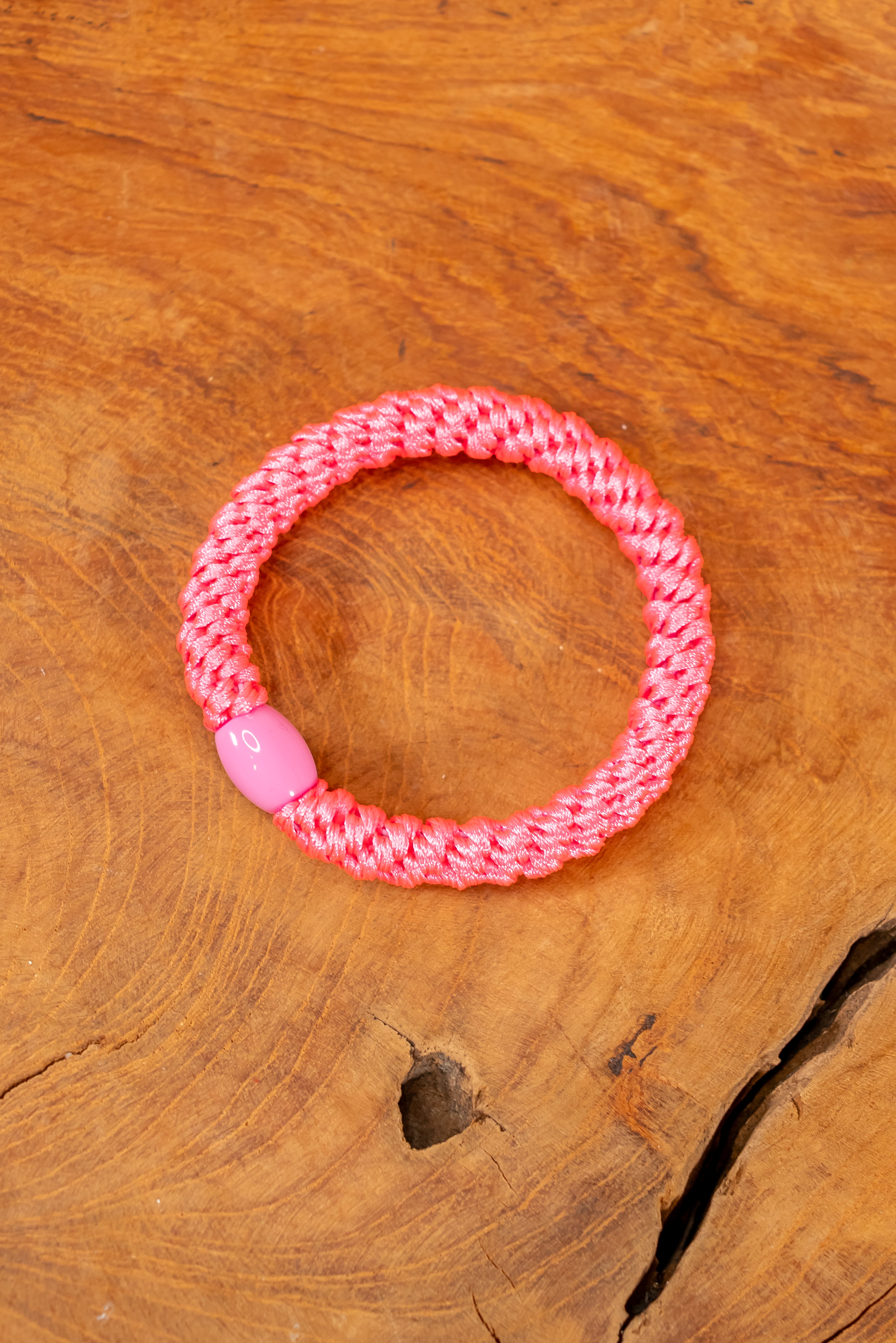 Geflochtenes Haargummi, pink