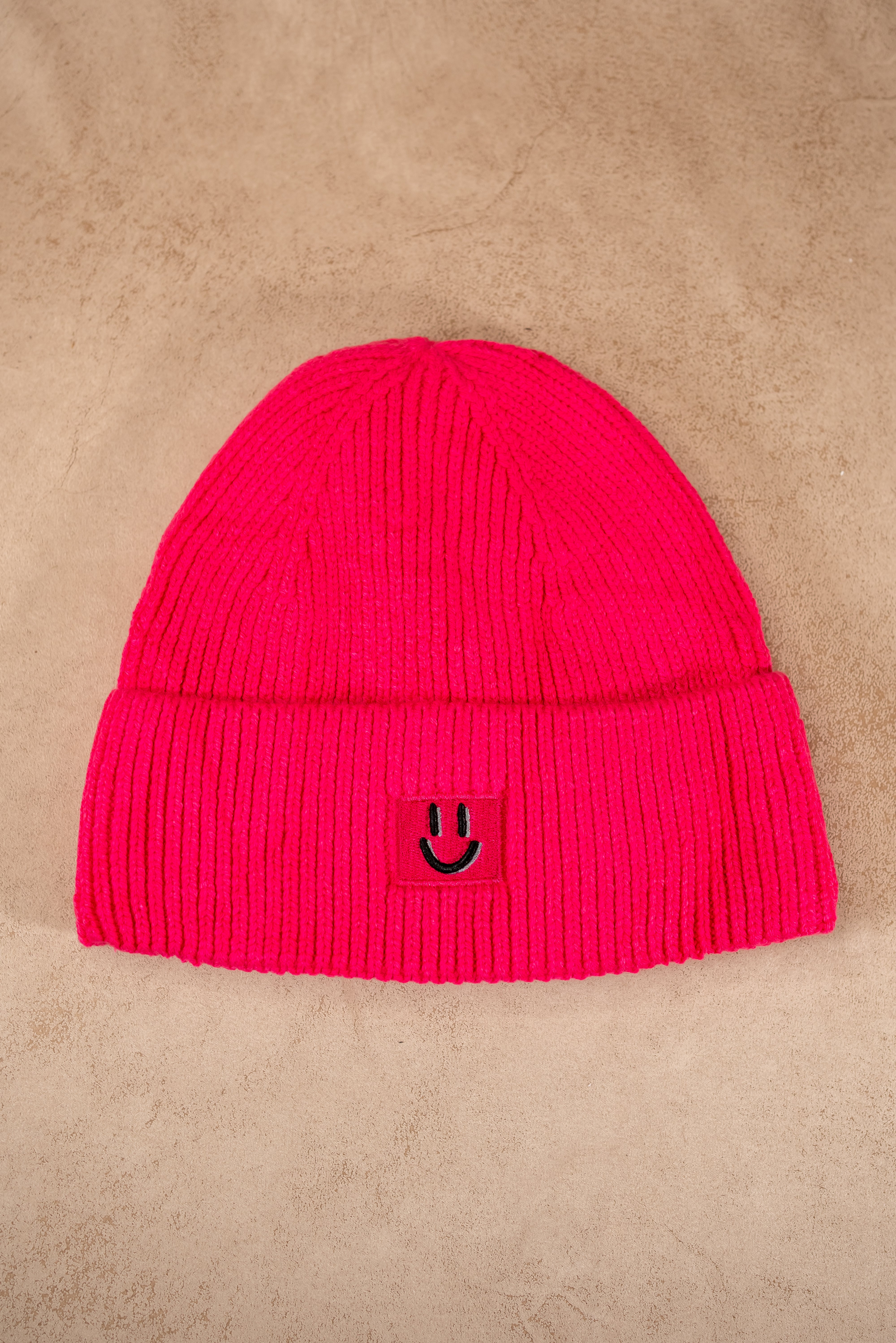 Mütze mit Smiley-Detail, pink