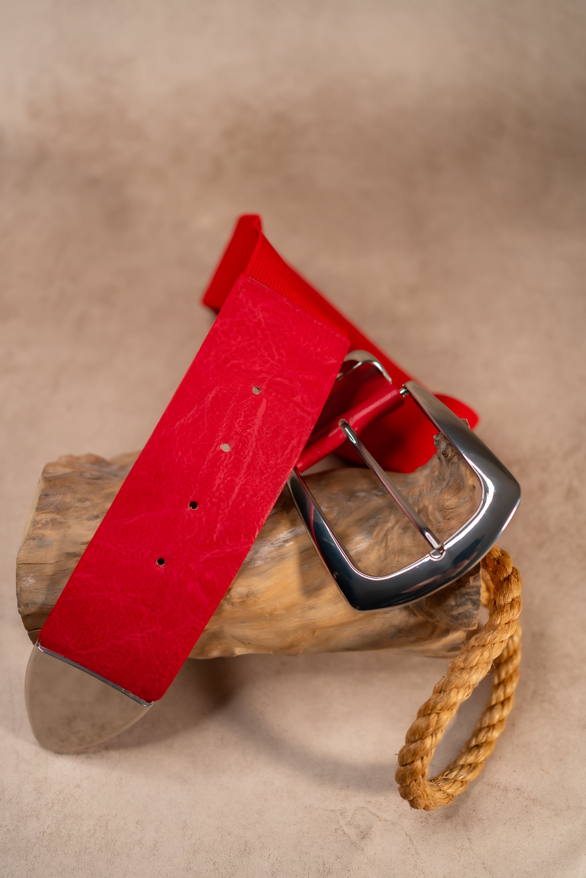 Stretchgürtel Classic Chic in Rot