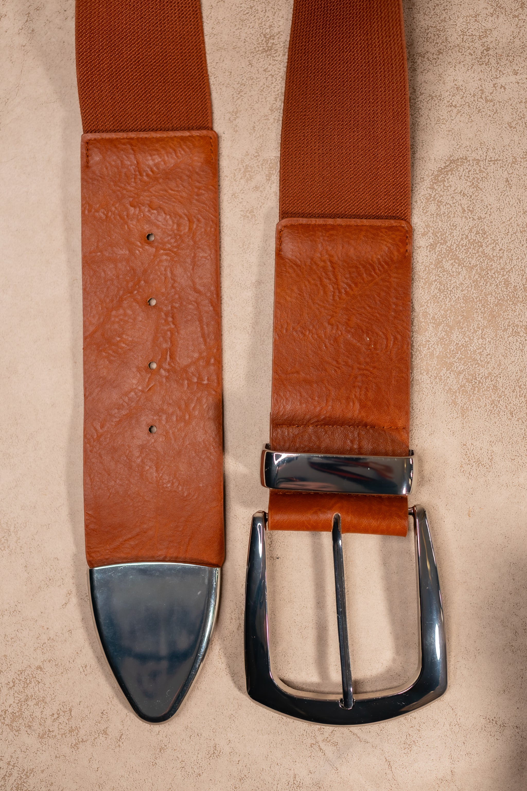 Stretchgürtel Classic Chic in Braun