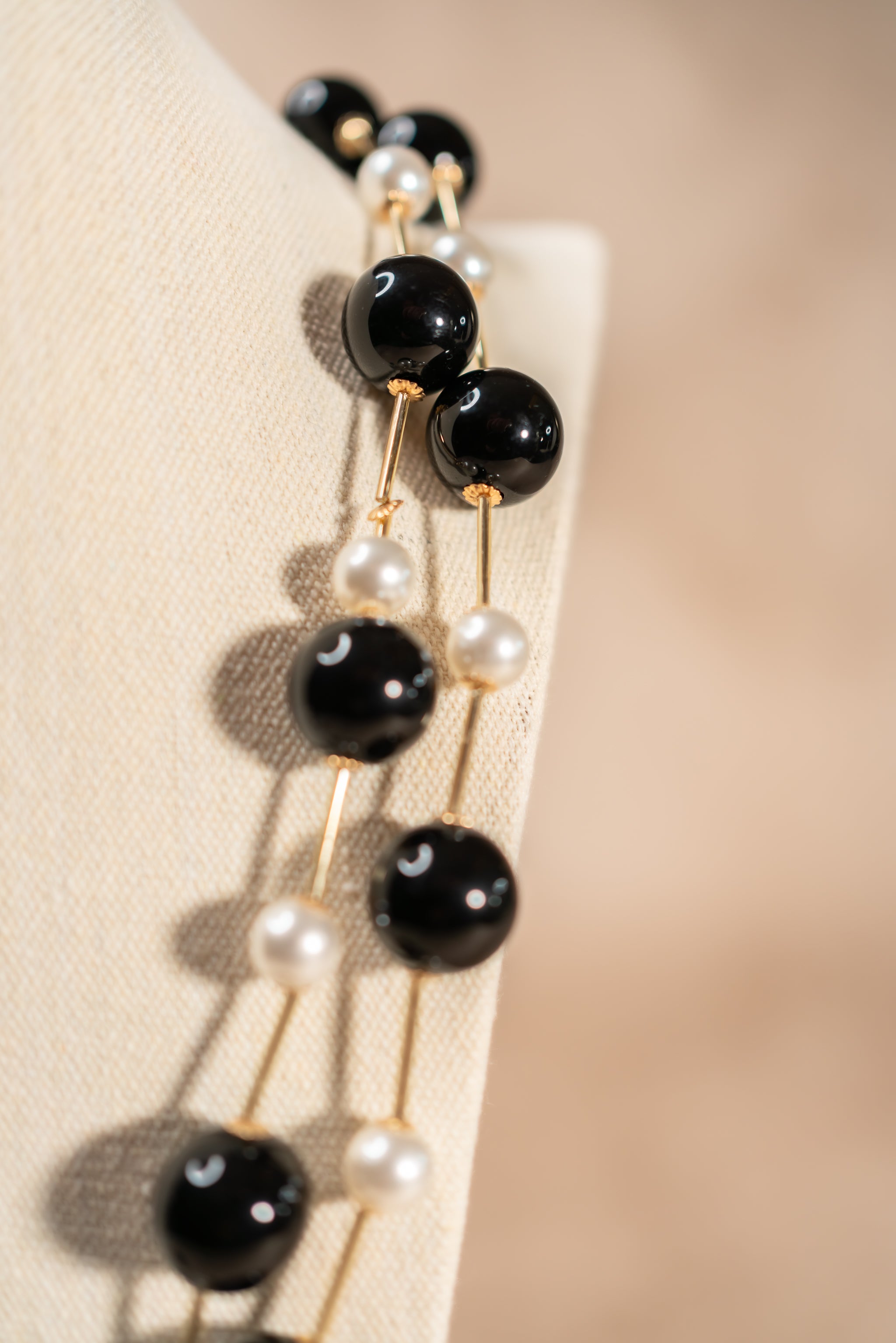 Halskette Black & Pearl