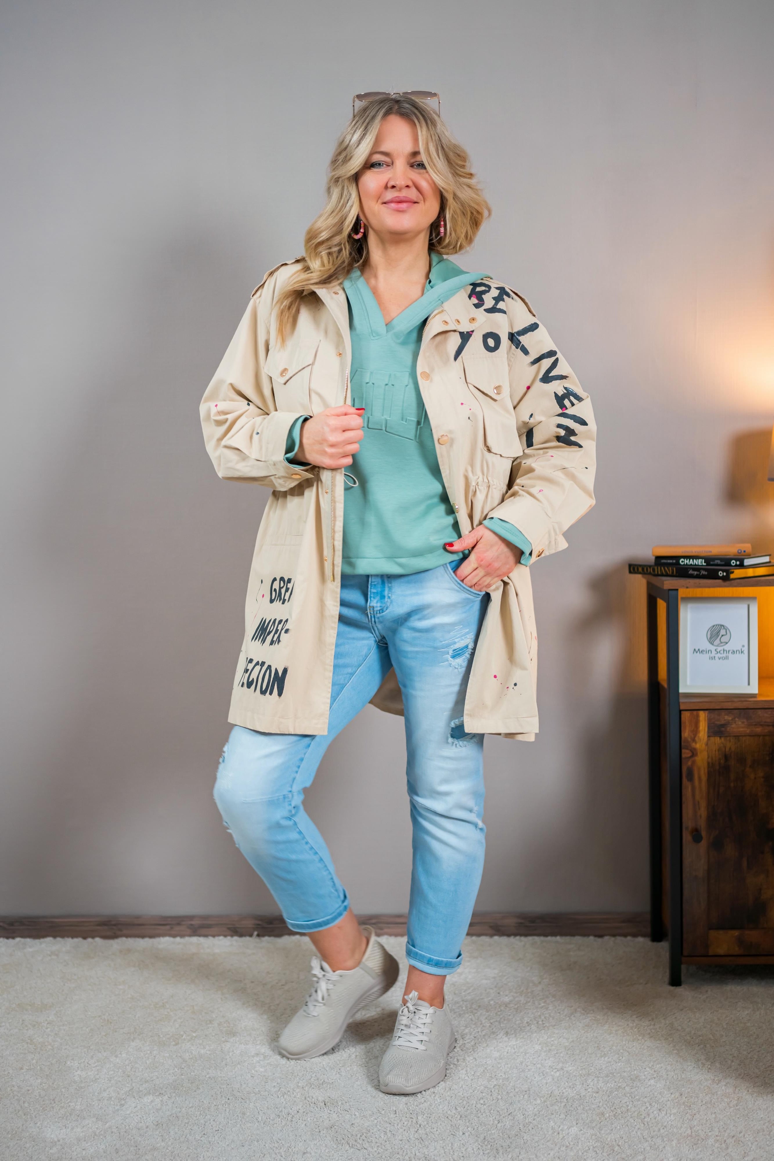 Trendige Jacke, beige