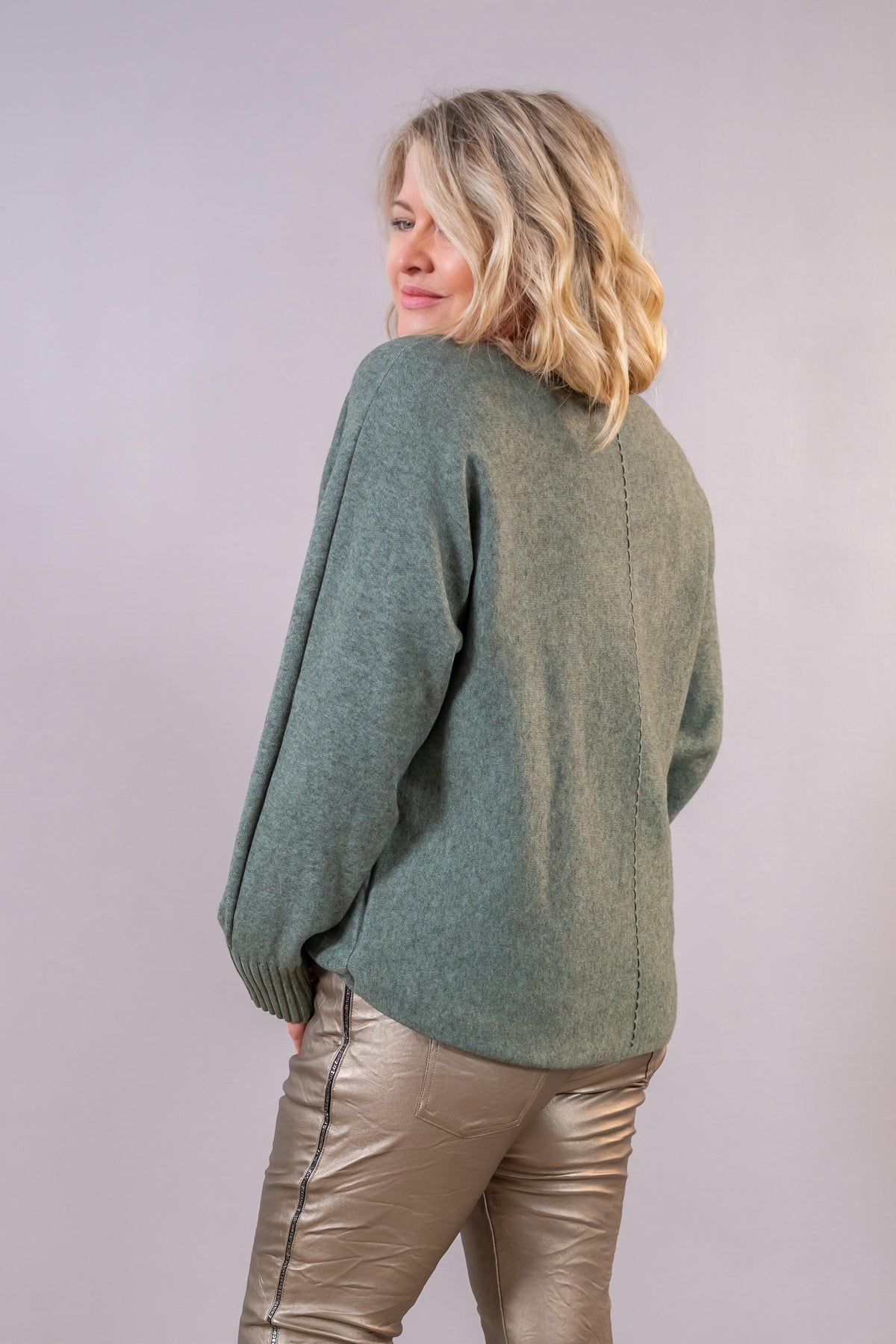 Strickpullover "Easy Shape", khaki