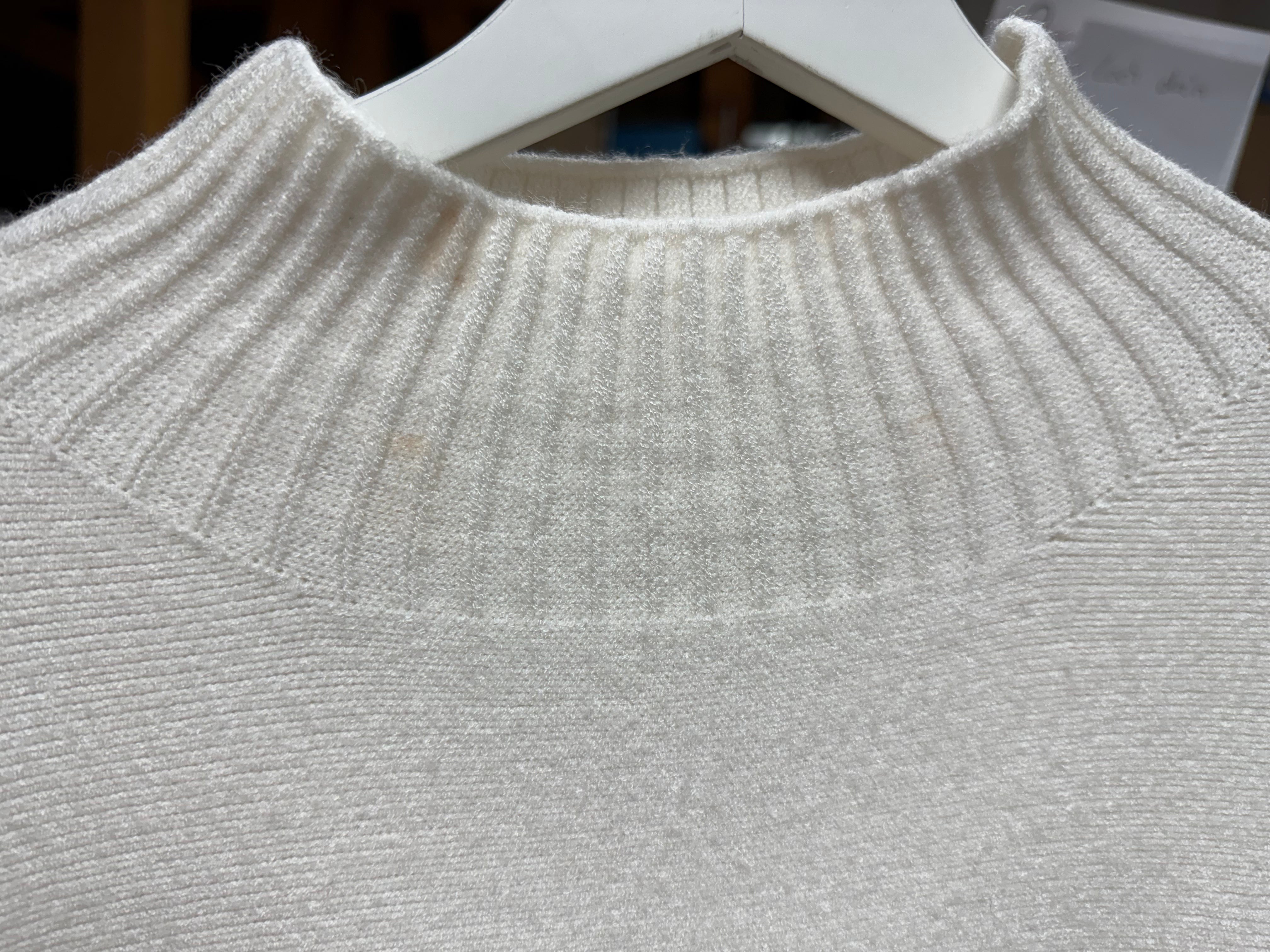 Feinstrickpullover mit Stehkragen, creme 2.Wahl