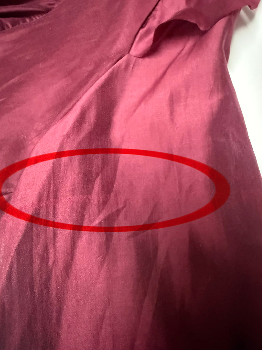 Bluse mit leichten Volants, bordeaux 2.Wahl