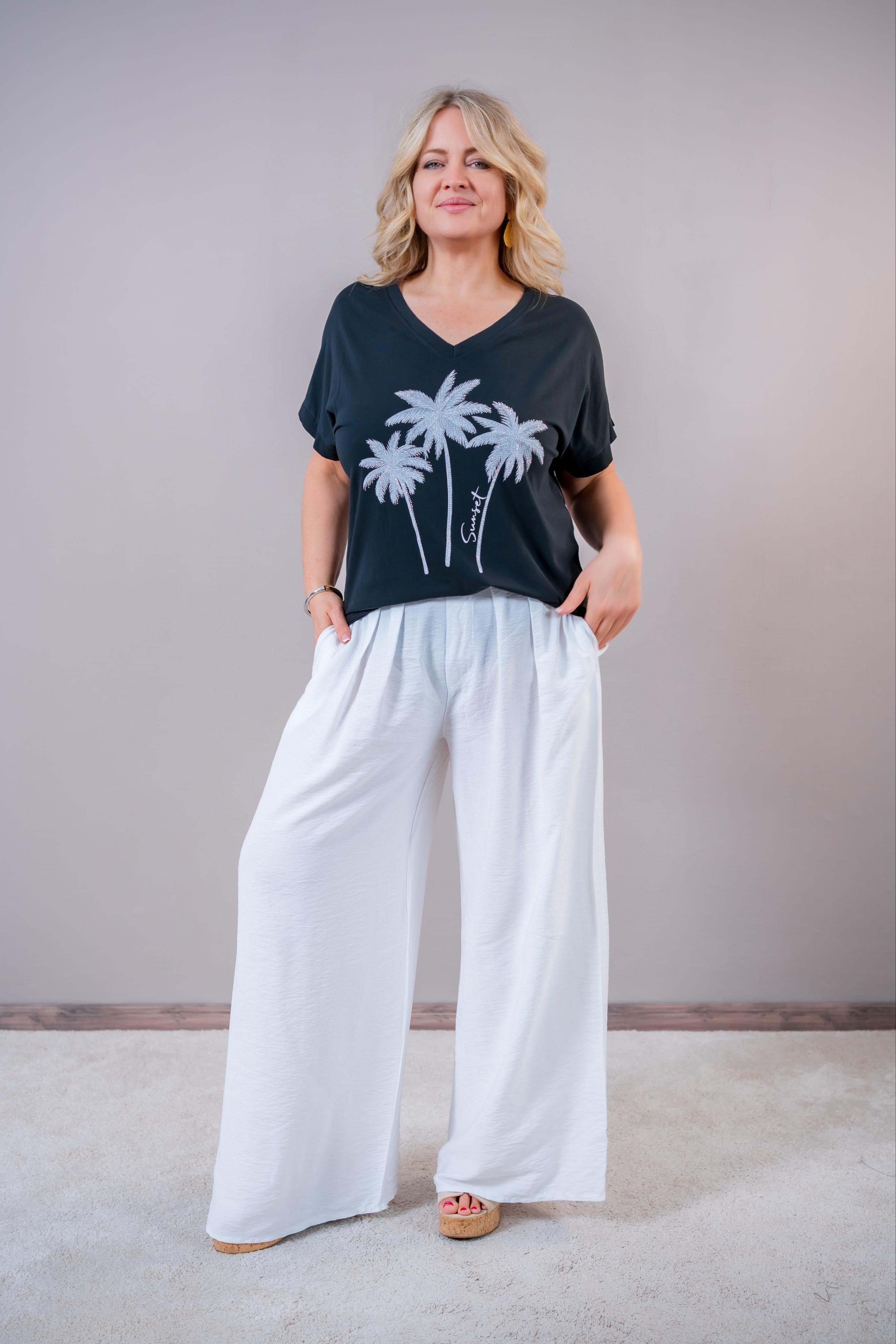 Oversize Shirt "Sunset", schwarz