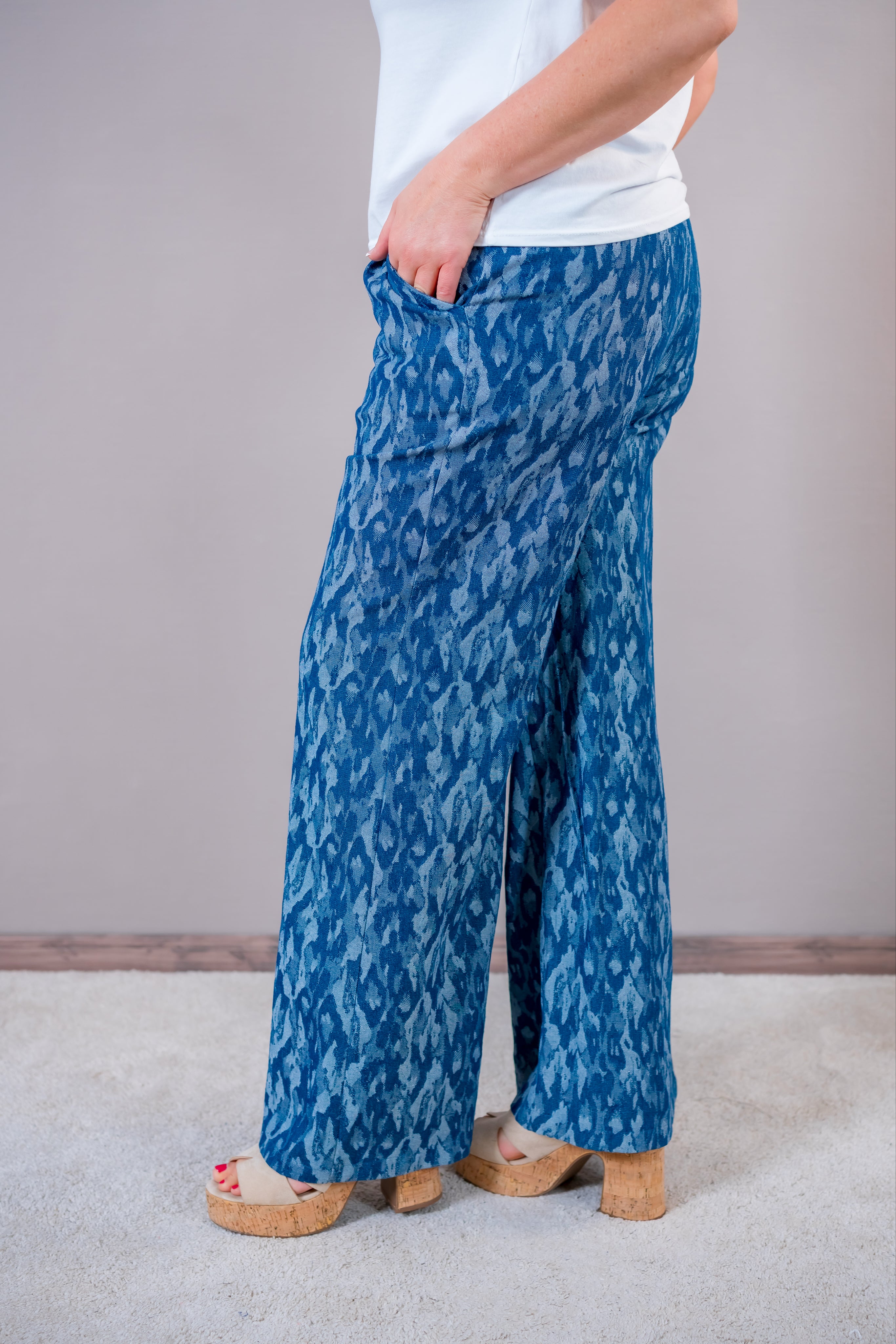 Palazzo Hose mit Allover Muster