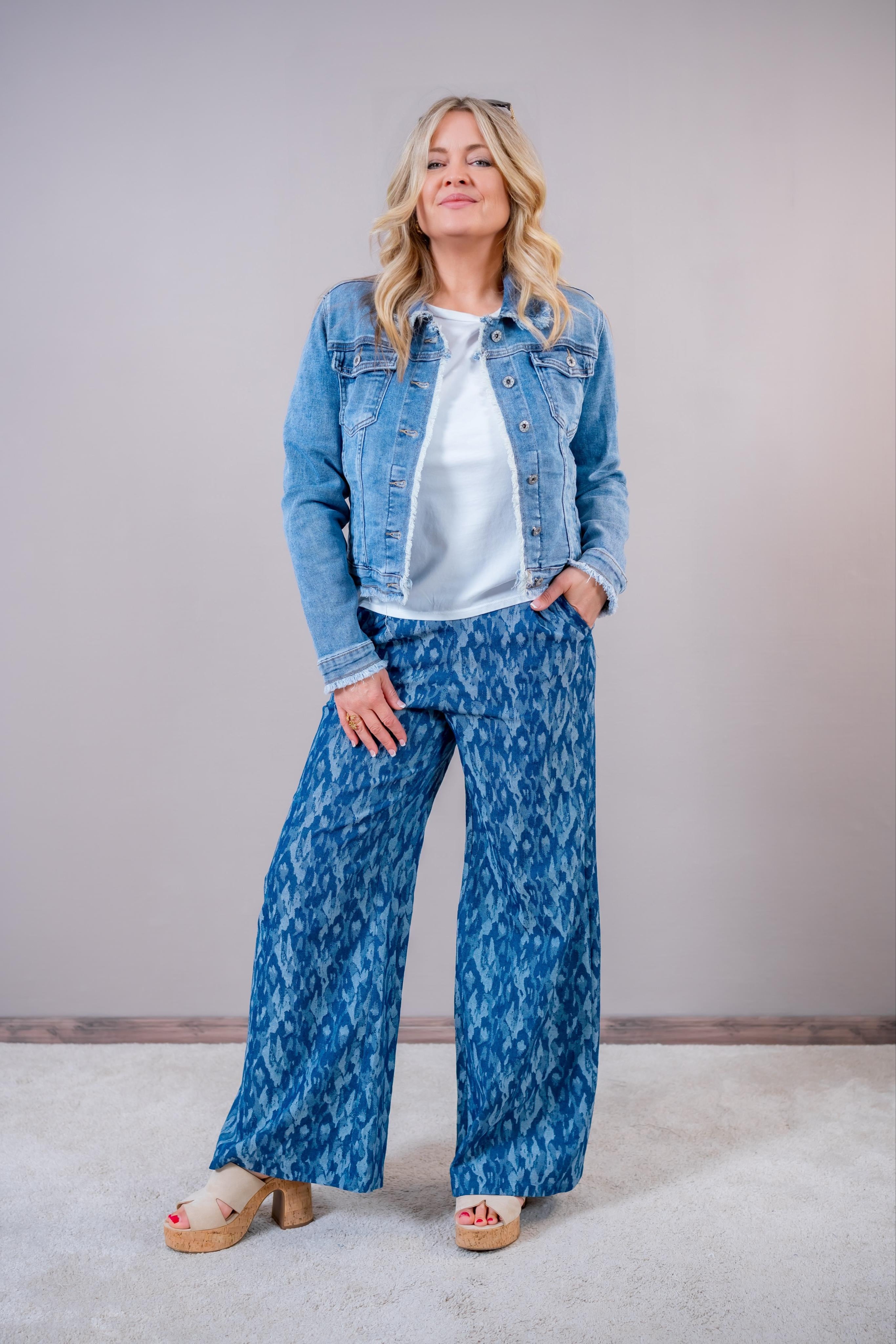 Palazzo Hose mit Allover Muster