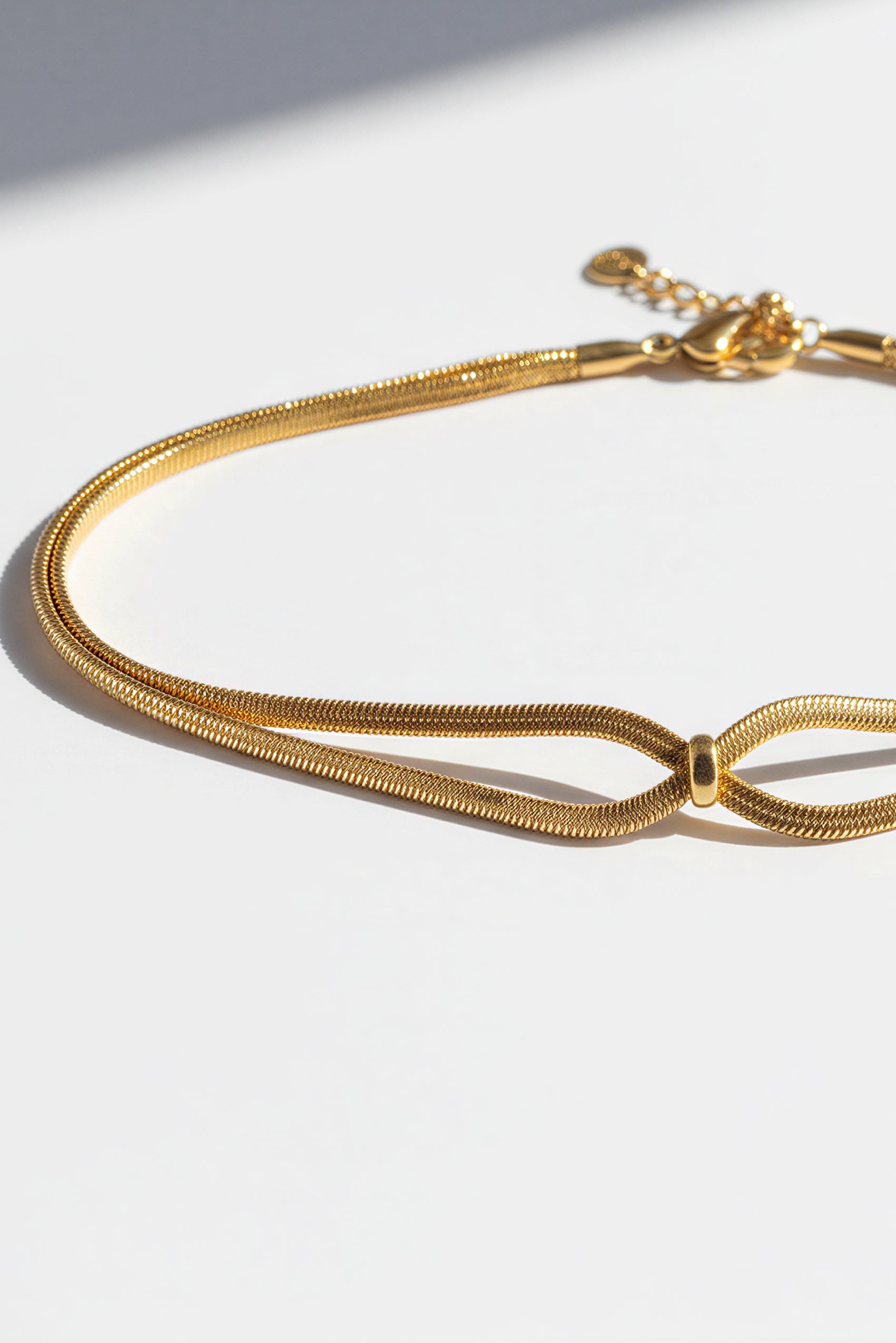 Schlangenketten-Armband aus Edelstahl, vergoldet