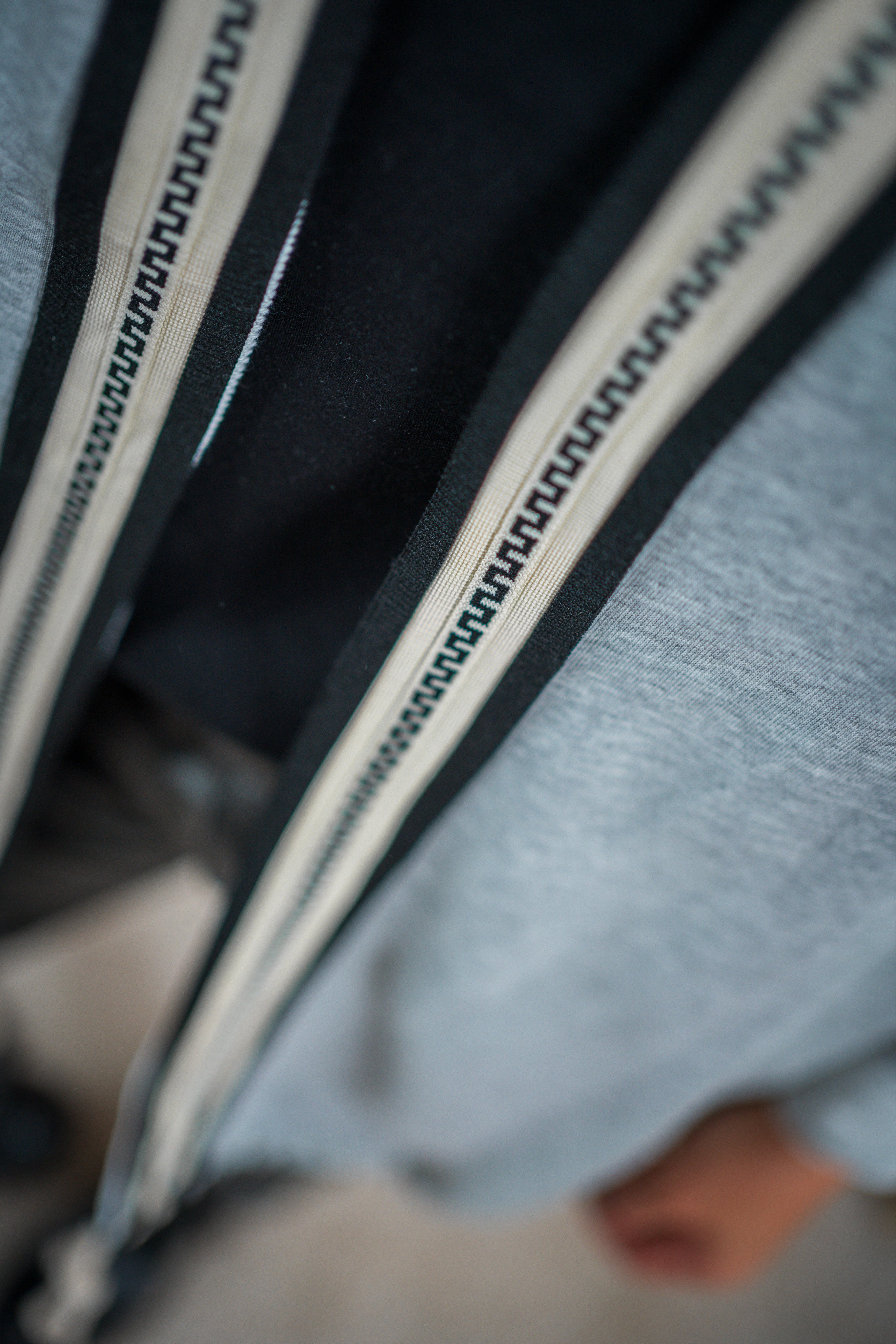 Lange Kapuzenjacke, grau