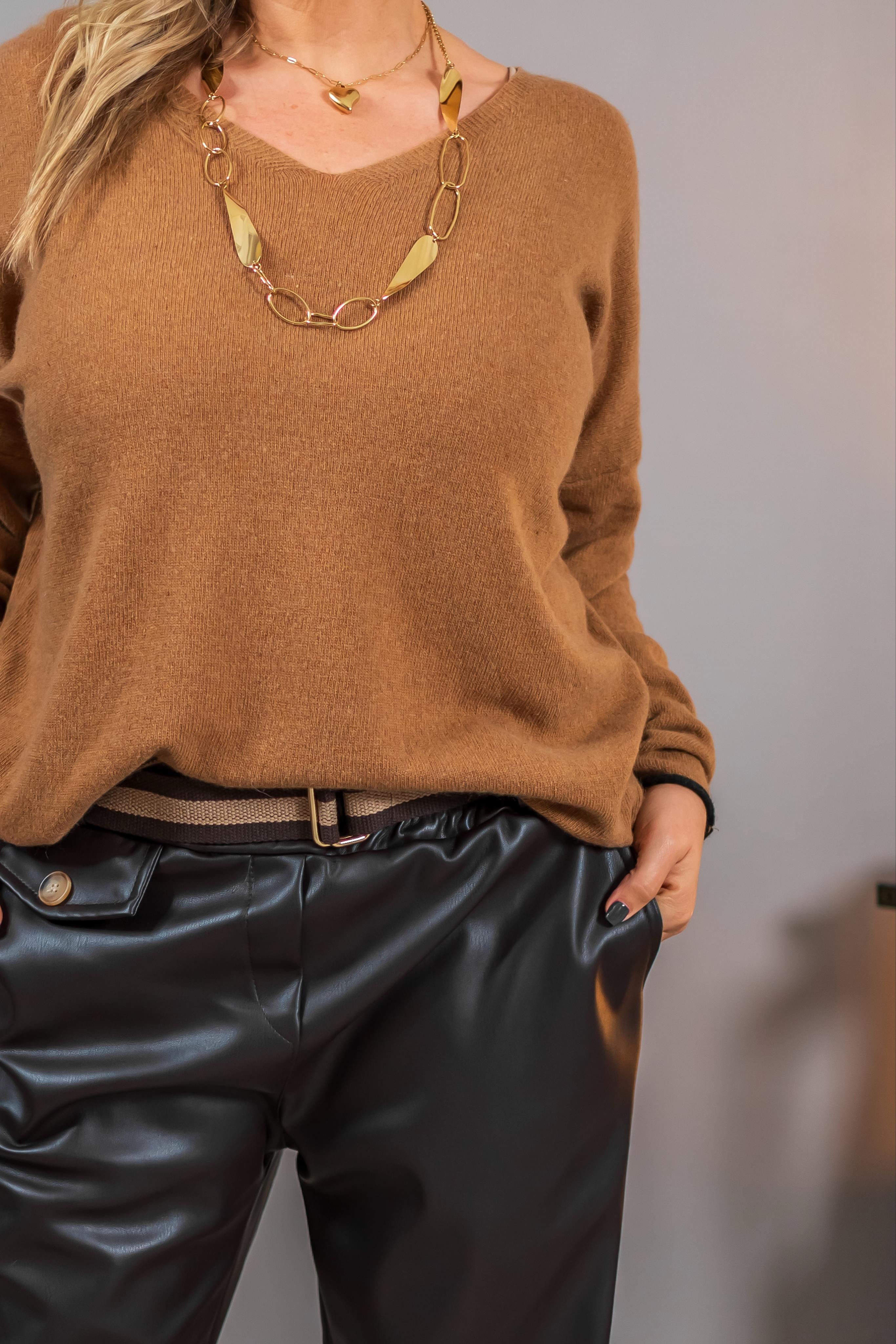 Pullover mit Kaschmiranteil, camel