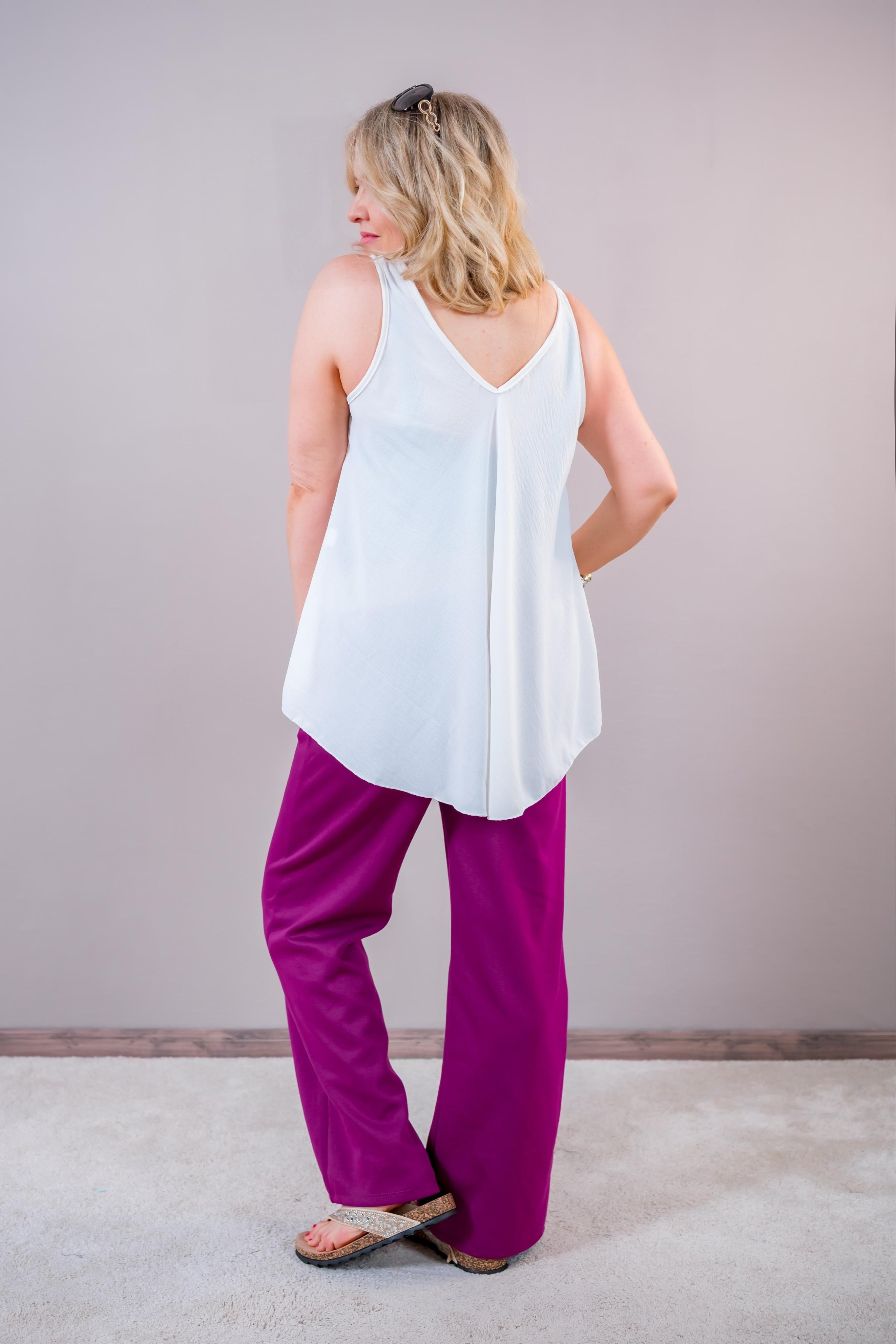 Wide-Leg Jogger, beere