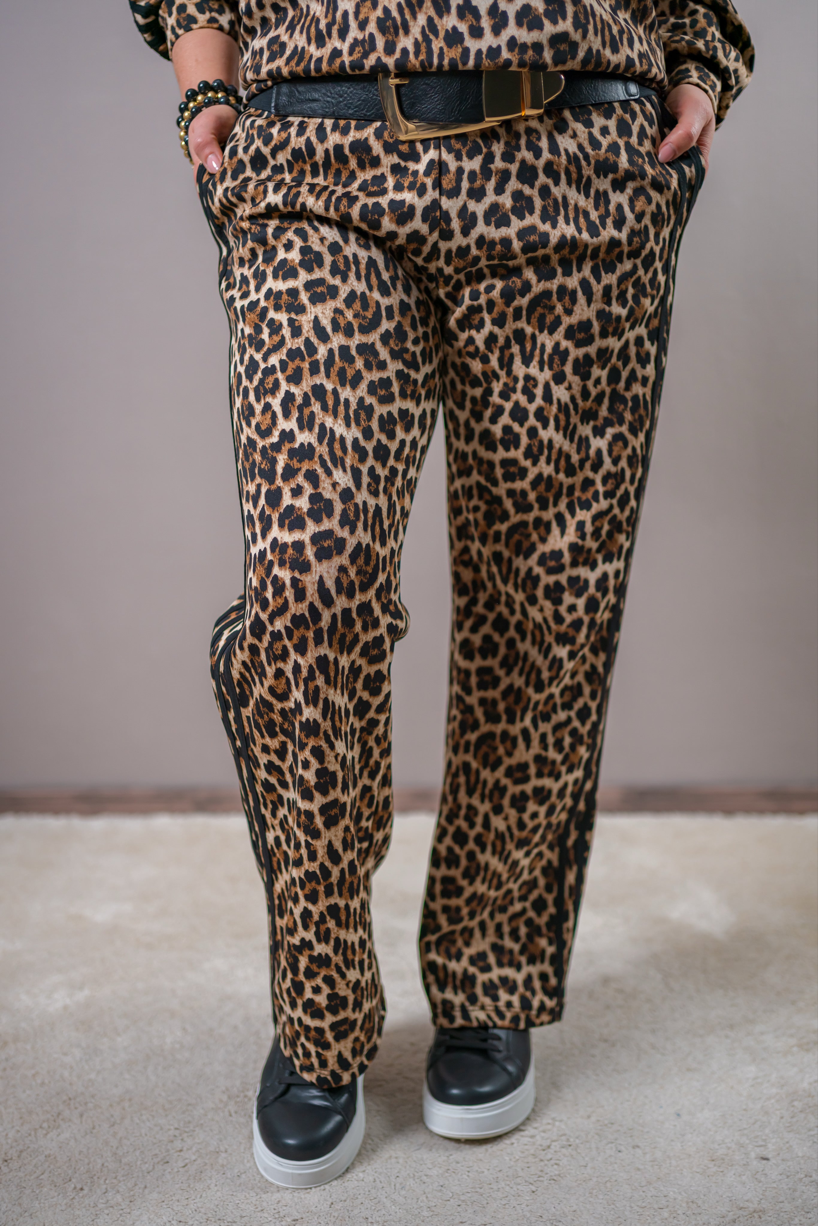 Jogger Hose mit Streifen, leo