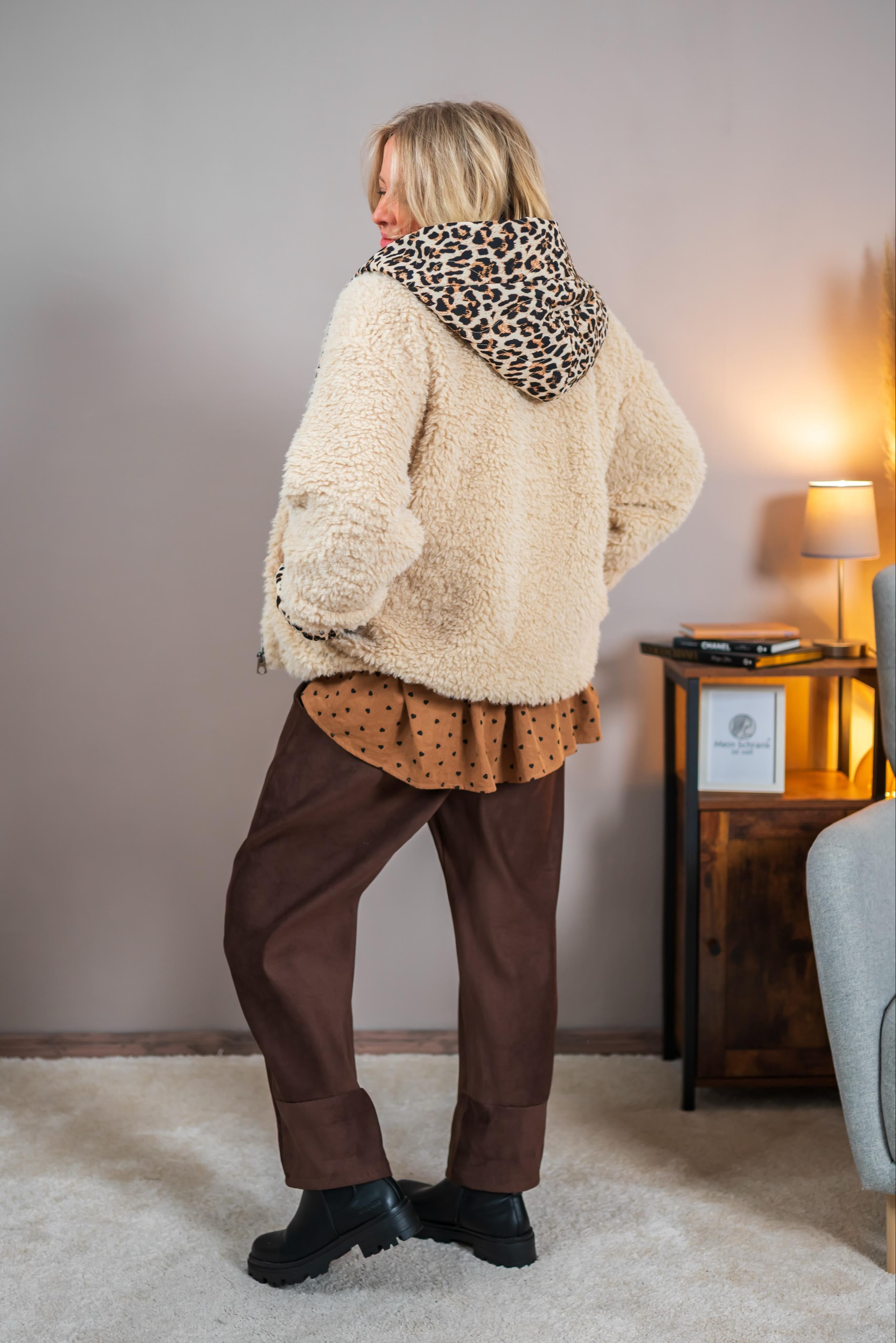 Kuschelige Teddyjacke, creme