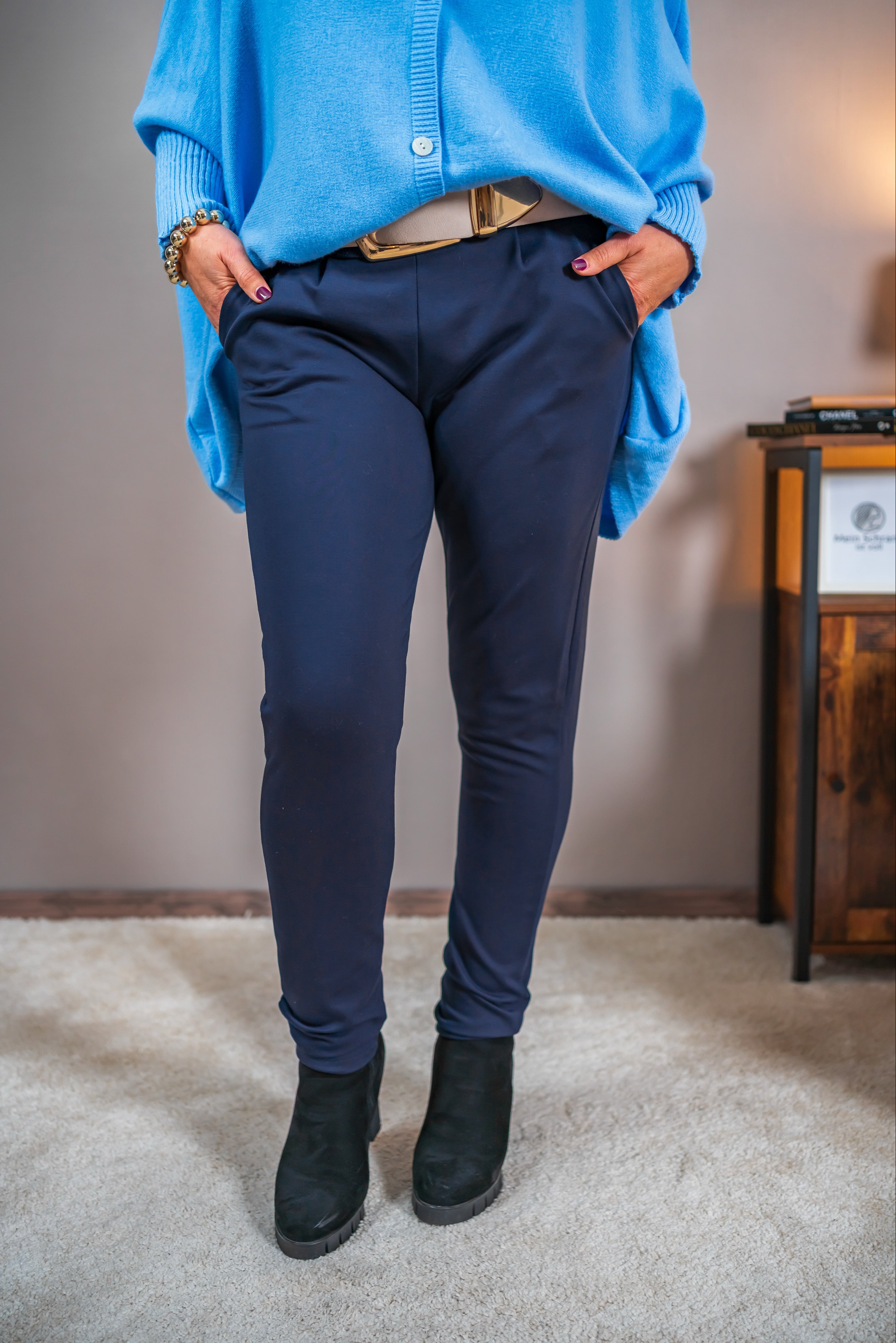 Stoffhose, marineblau