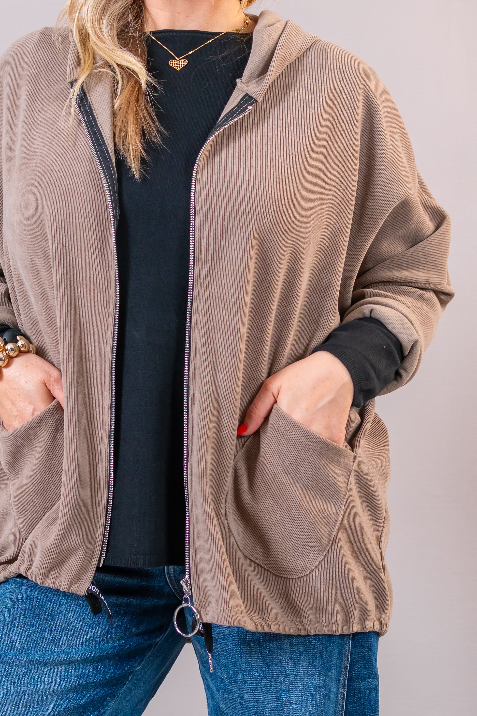 Feincordjacke "Cozy Taupe"