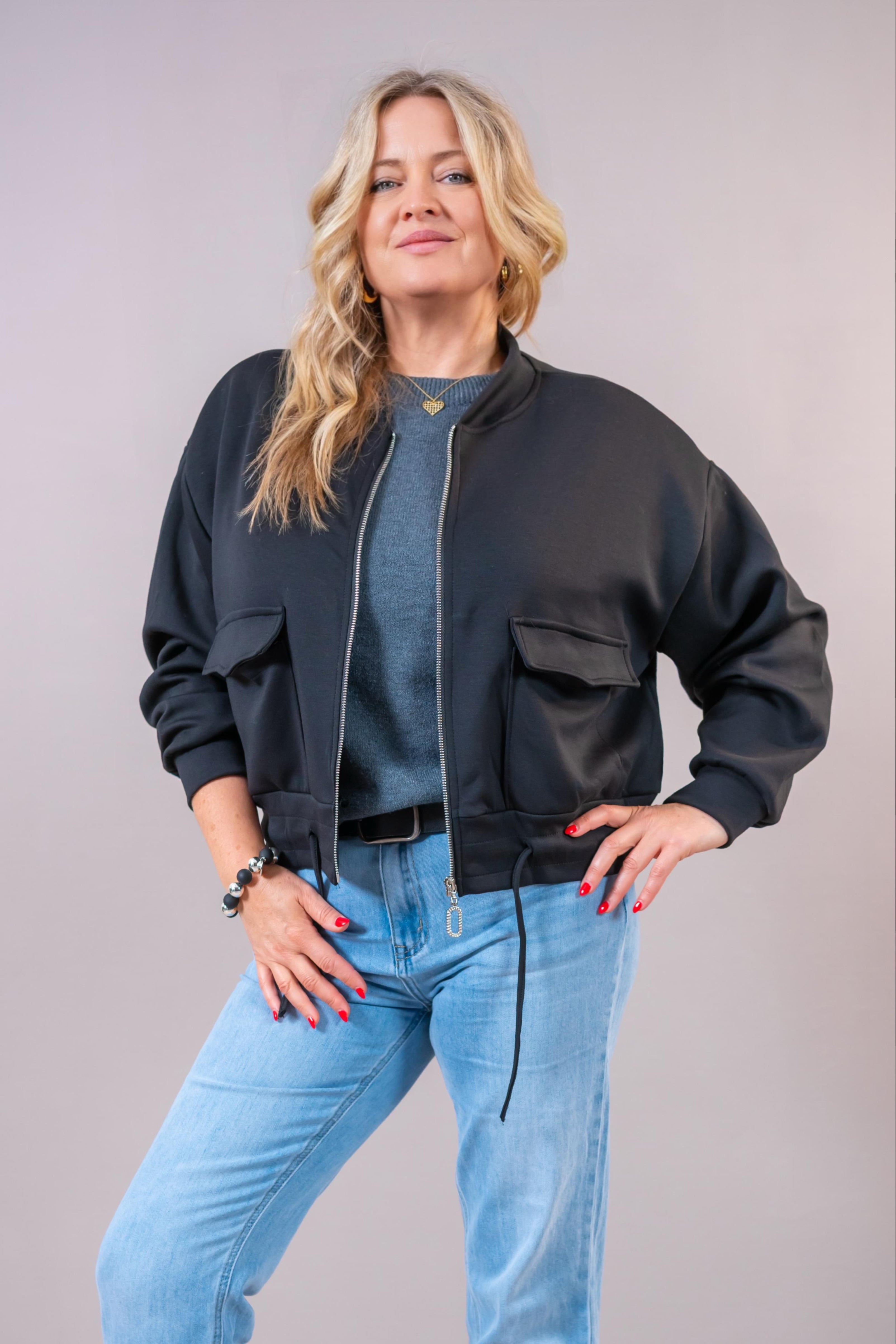 Bomberjacke "Urban Chic", schwarz