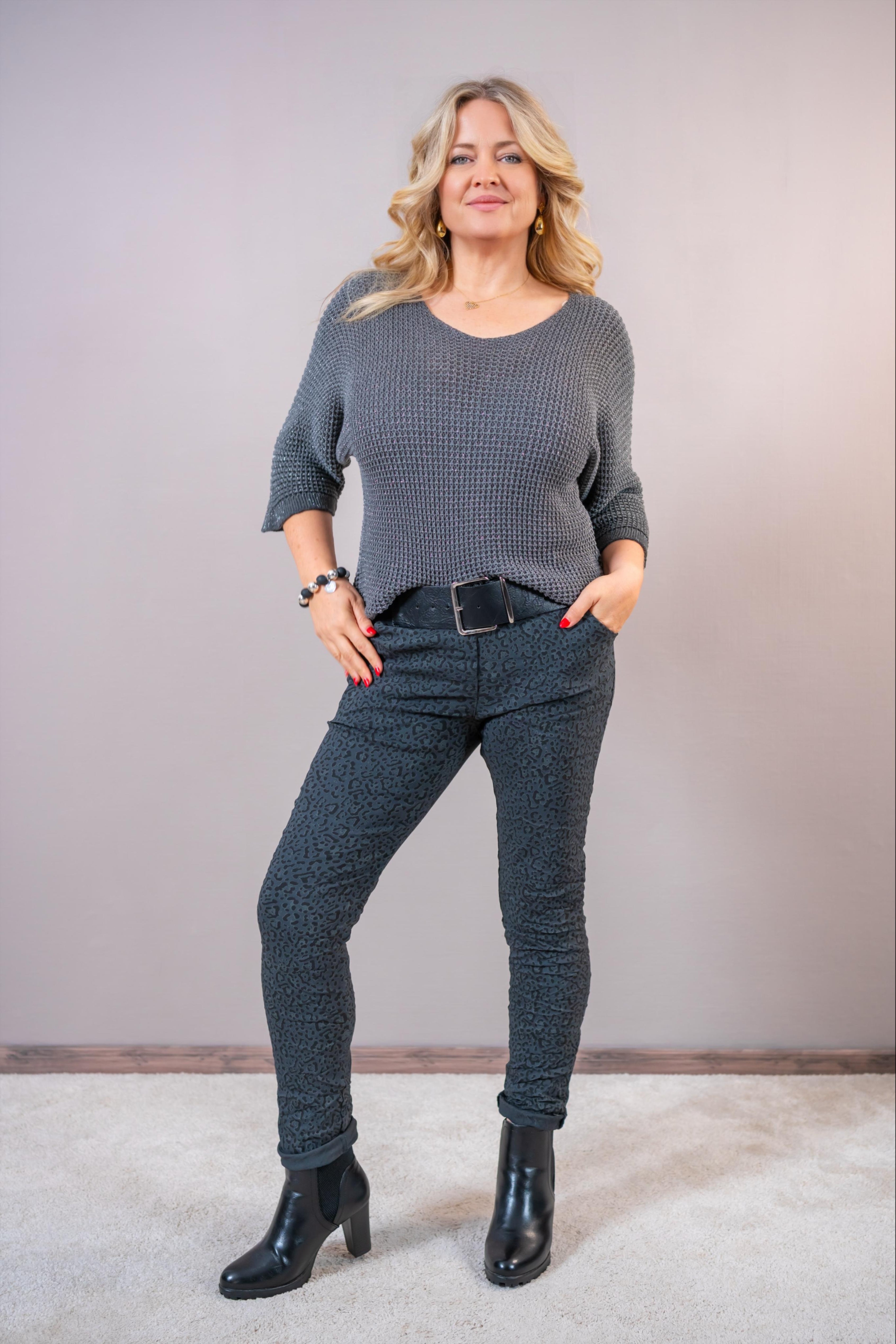 Leo Stretchhose "Urban Style", anthrazit