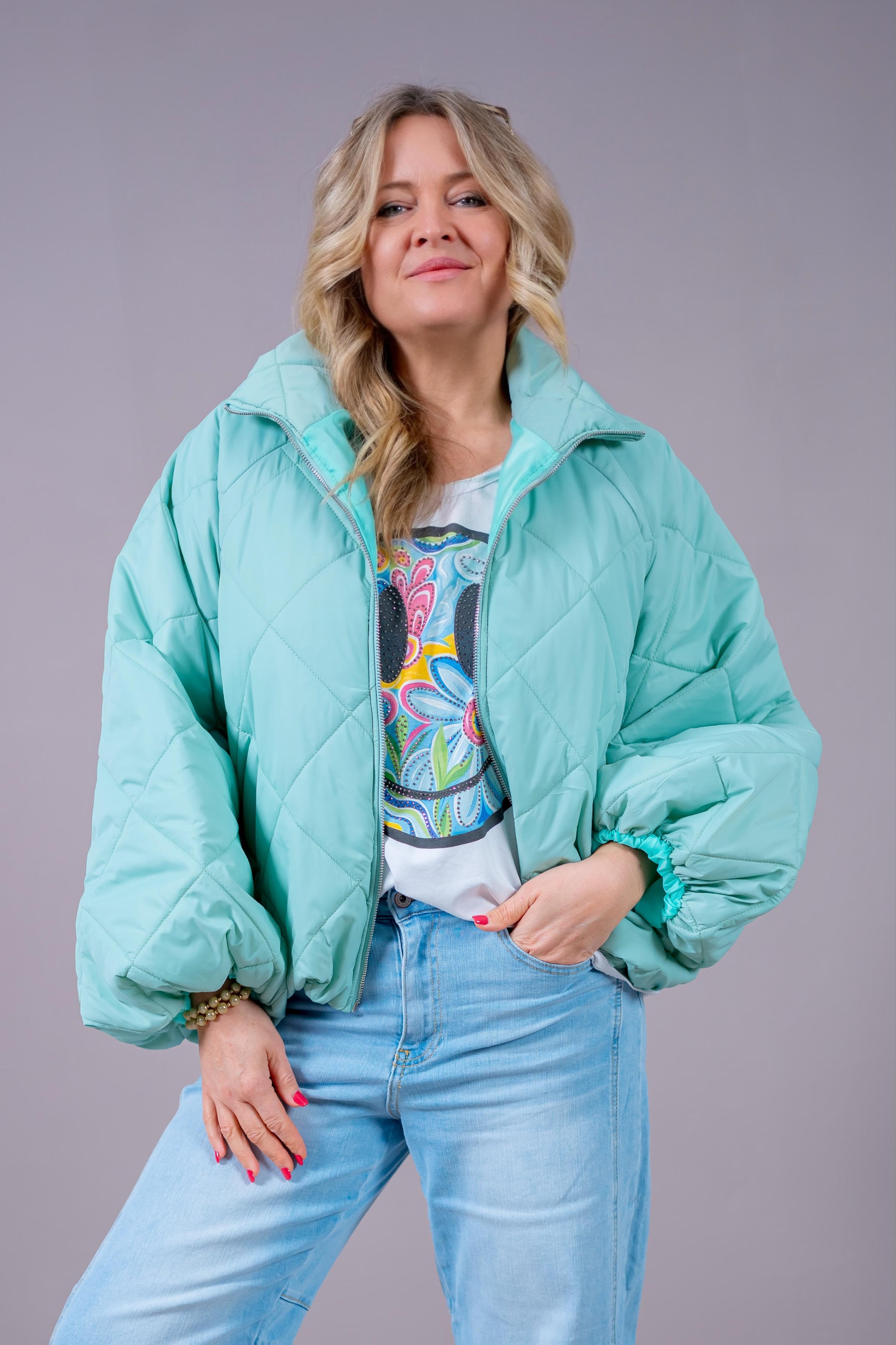 Oversized Bubble-Jacke, mint