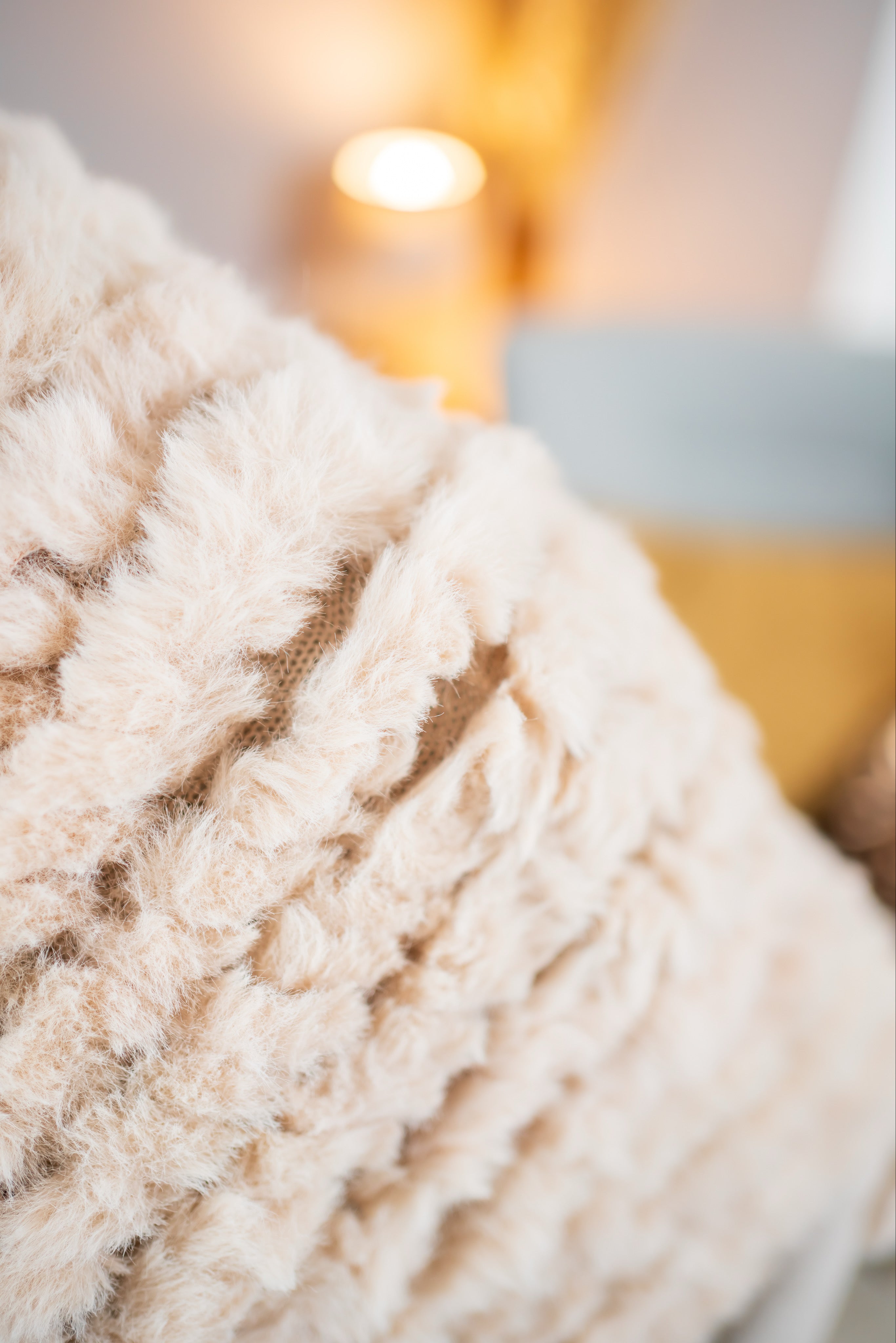 Kuscheliges Poncho-Cape, beige