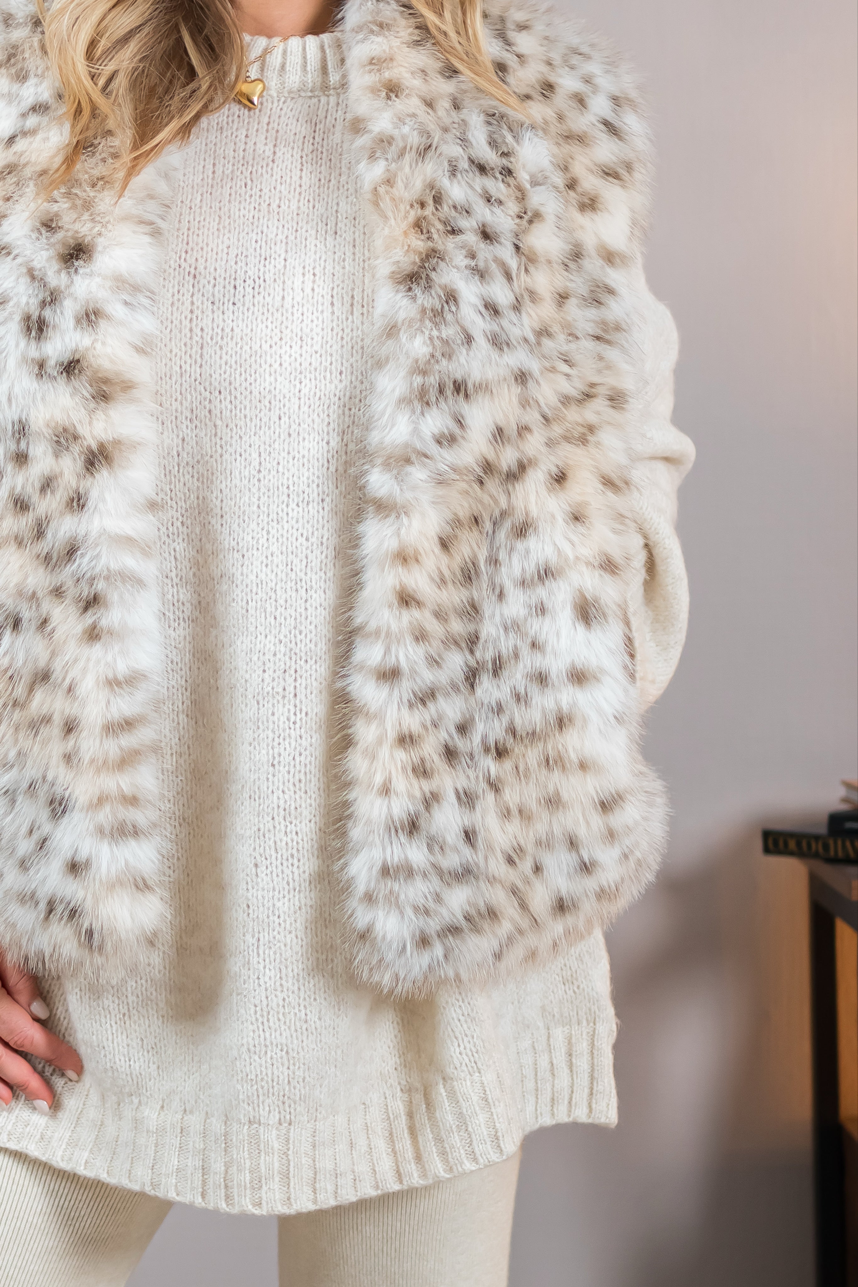 Fake-Fur Weste im Animal-Look