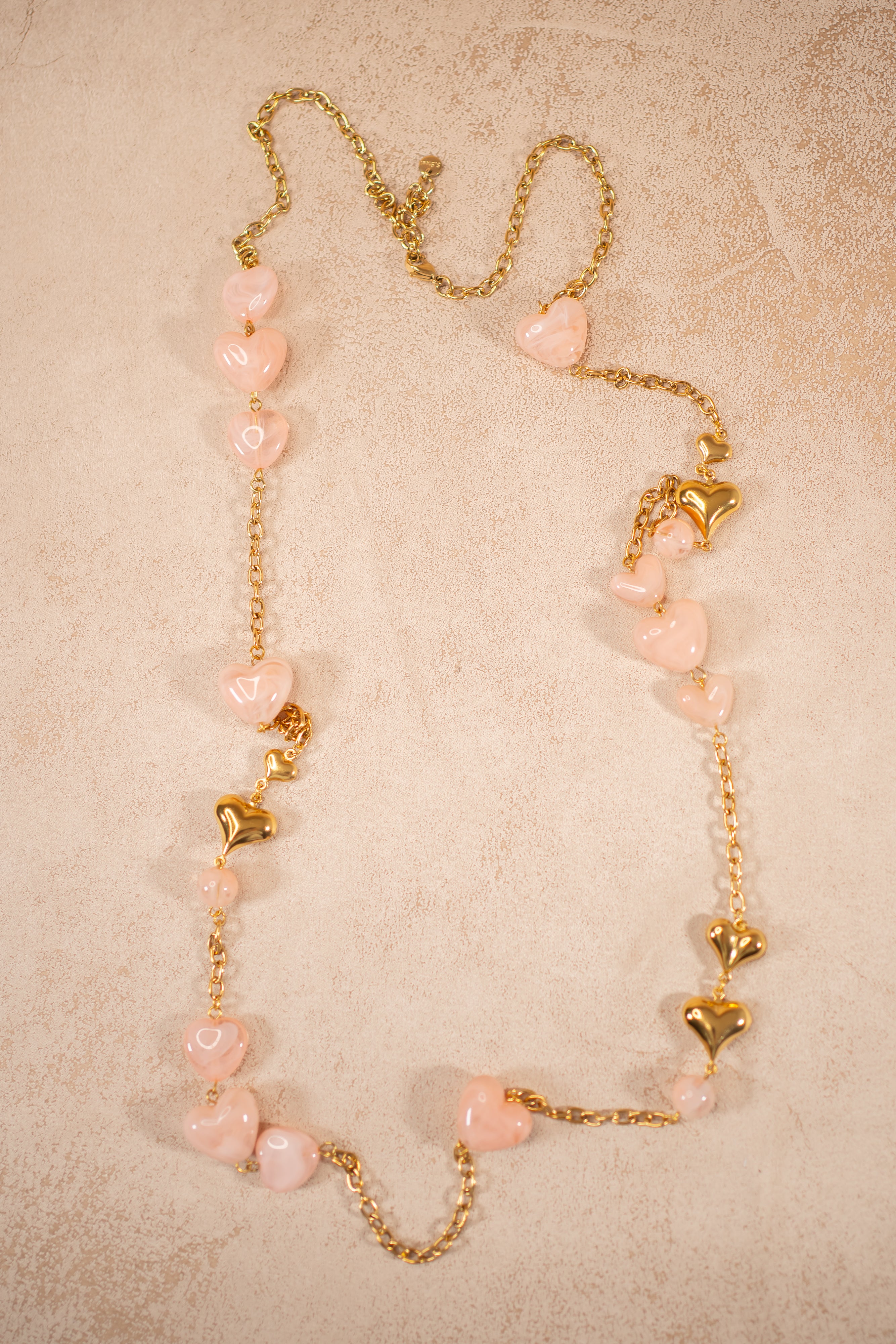 Herzperlen-Halskette in Rosé-Gold