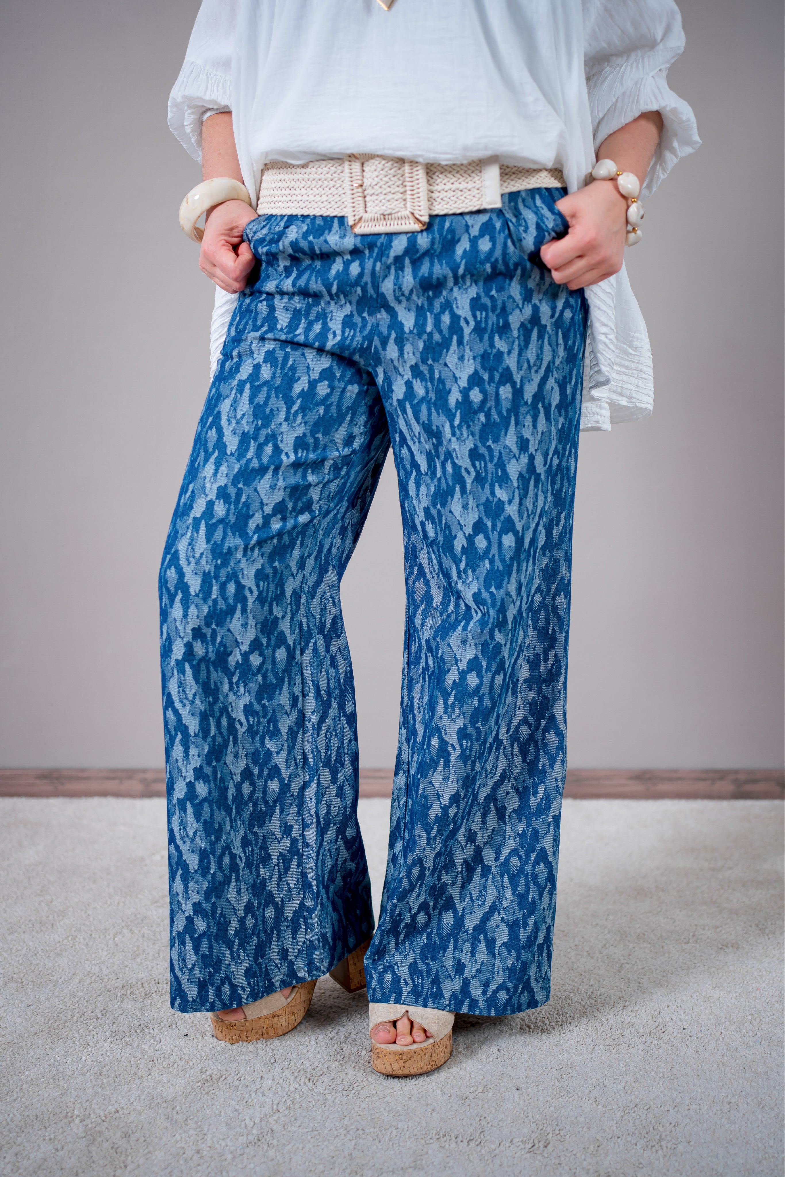 Palazzo Hose mit Allover Muster