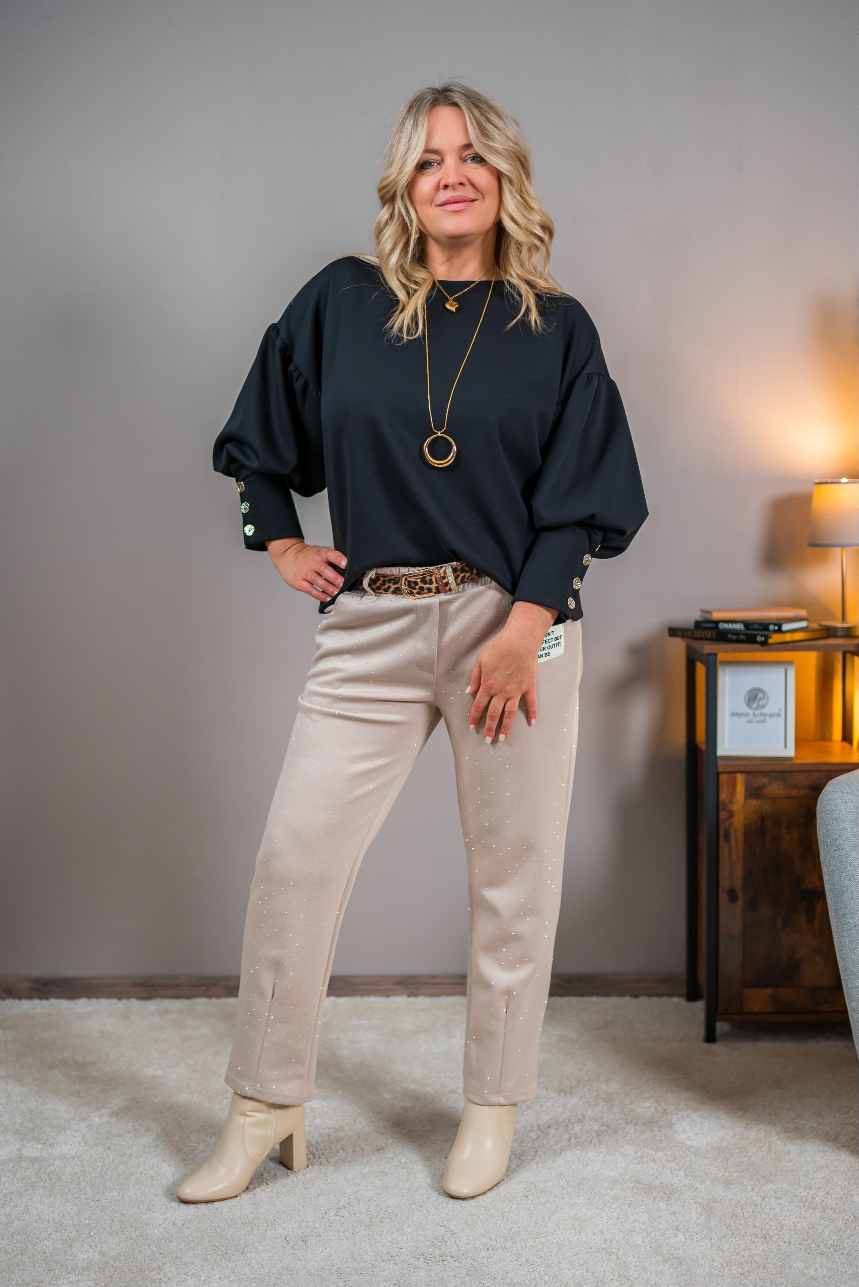 Elegantes Sweatshirt, schwarz